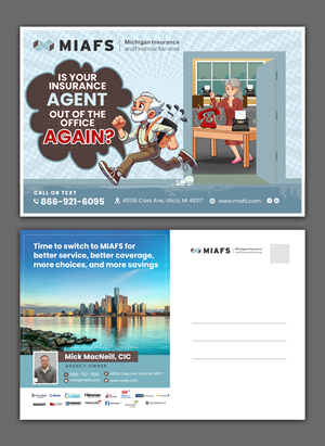 Diseño de Postal por debdesign para Michigan Insurance and Financial Services, LLC | Diseño: #33217620