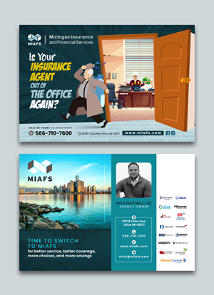 Diseño de Postal por debdesign para Michigan Insurance and Financial Services, LLC | Diseño: #33218472