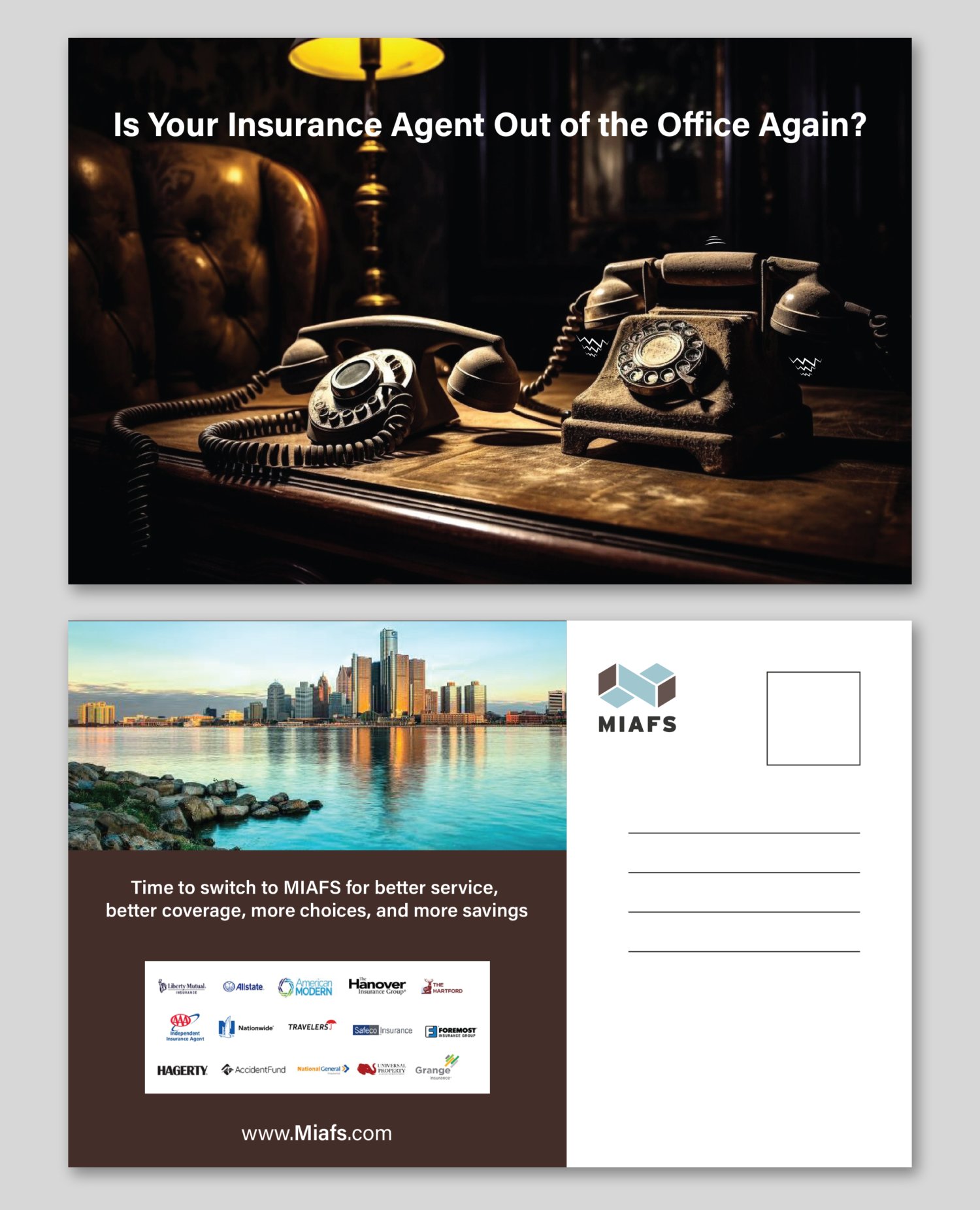 Postcard Design by ecorokerz for Michigan Insurance and Financial Services, LLC | Design #33255411