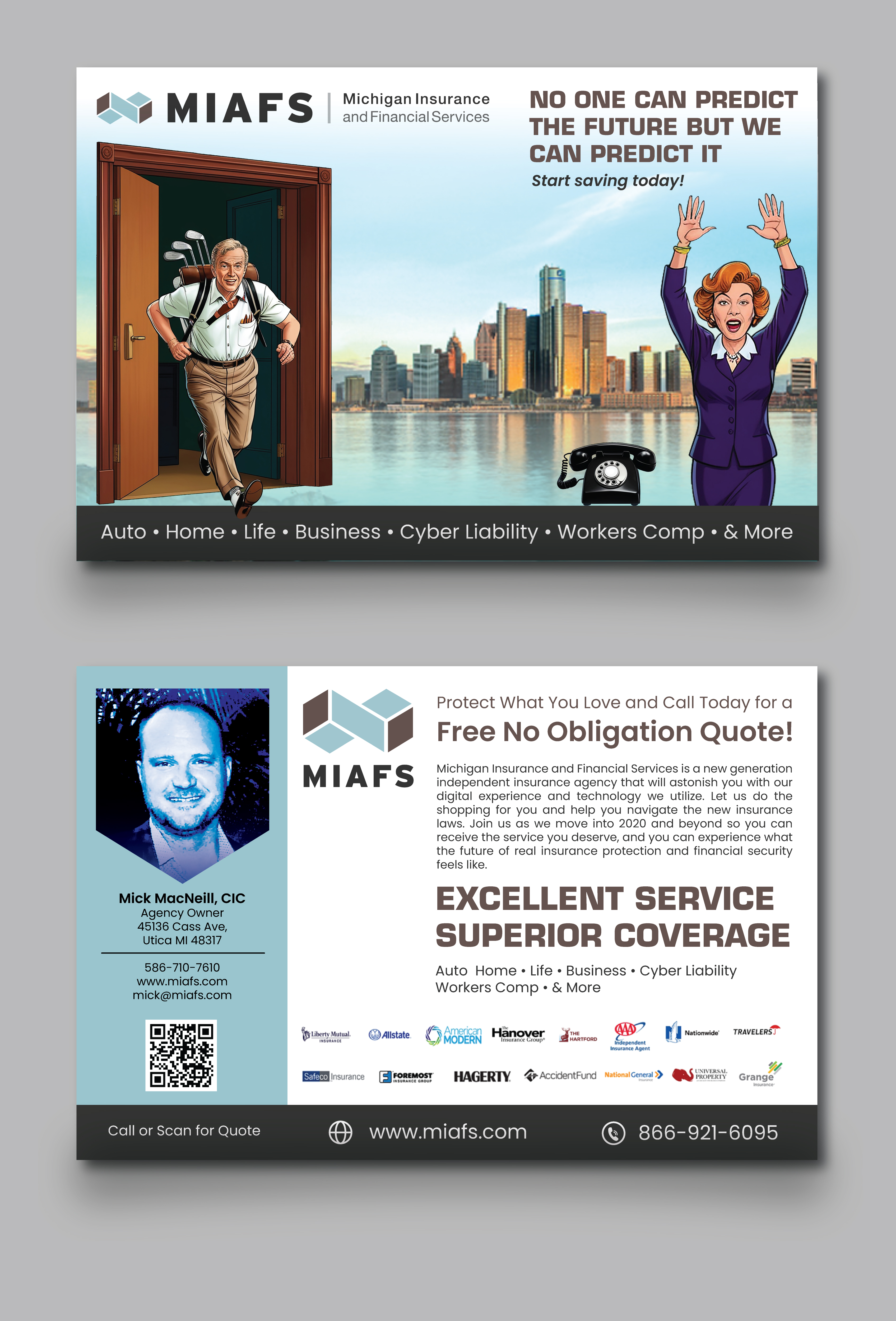 Postcard Design by saurov for Michigan Insurance and Financial Services, LLC | Design #33224234