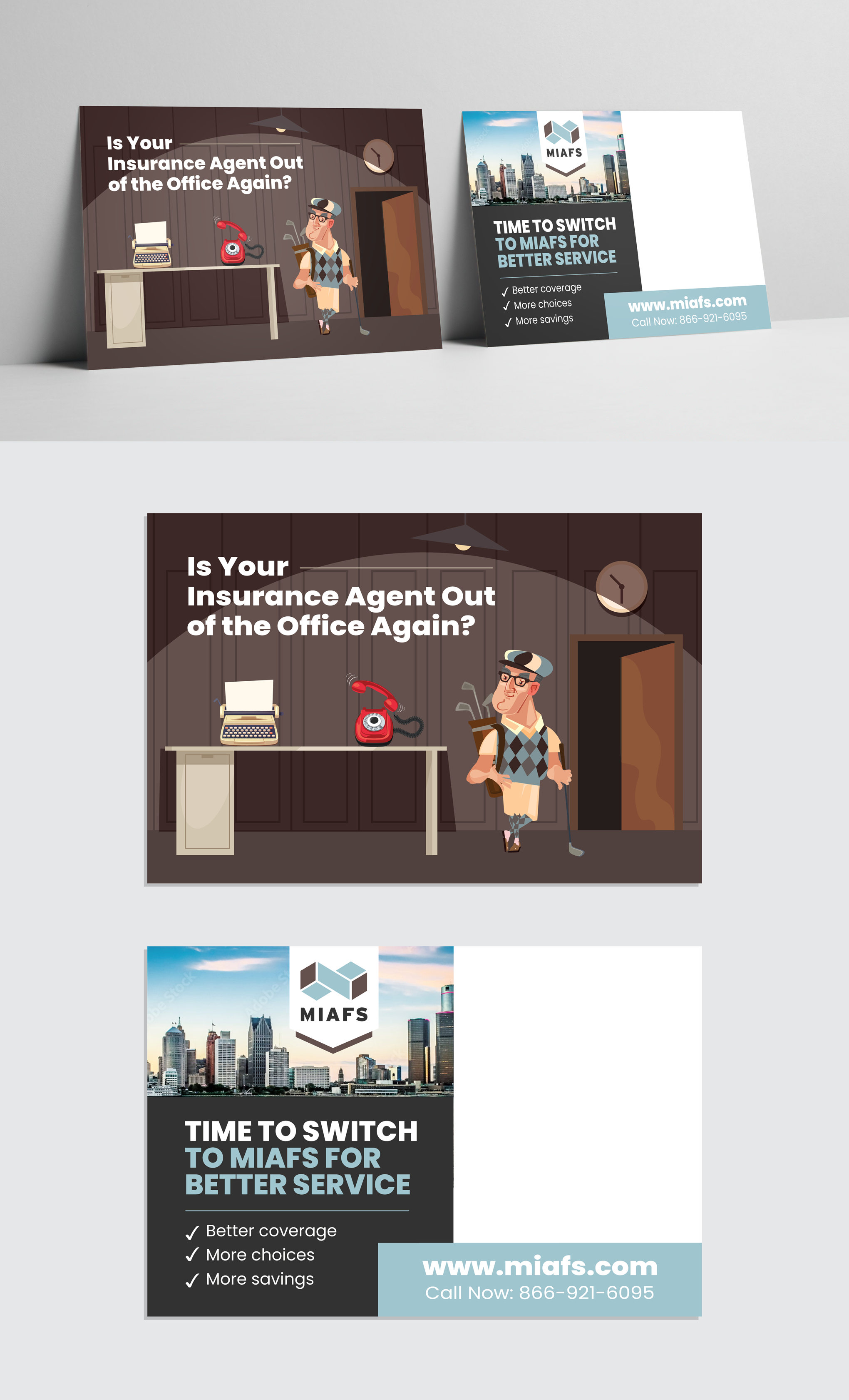 Postcard Design by vcreatived for Michigan Insurance and Financial Services, LLC | Design #33241737