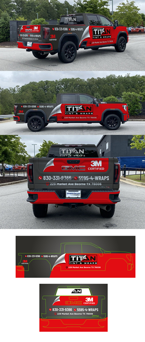 Diseño de Rotulación de Vehículo por 123graphics para Titan Tint and Wraps Inc | Diseño #33192002