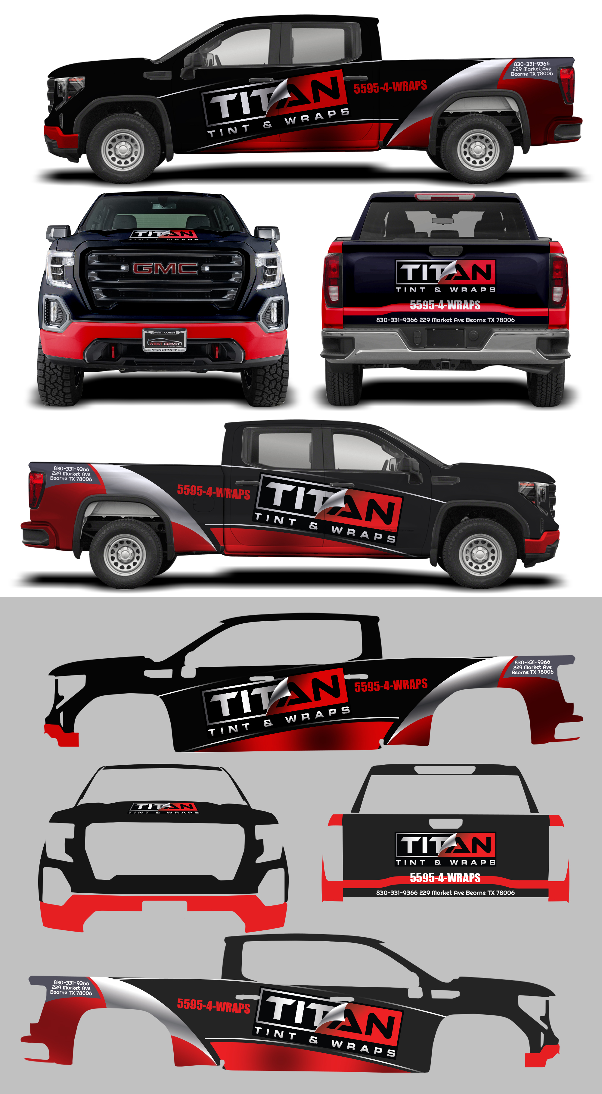 Car Wrap Design by websmartusa for Titan Tint and Wraps Inc | Design #33191398