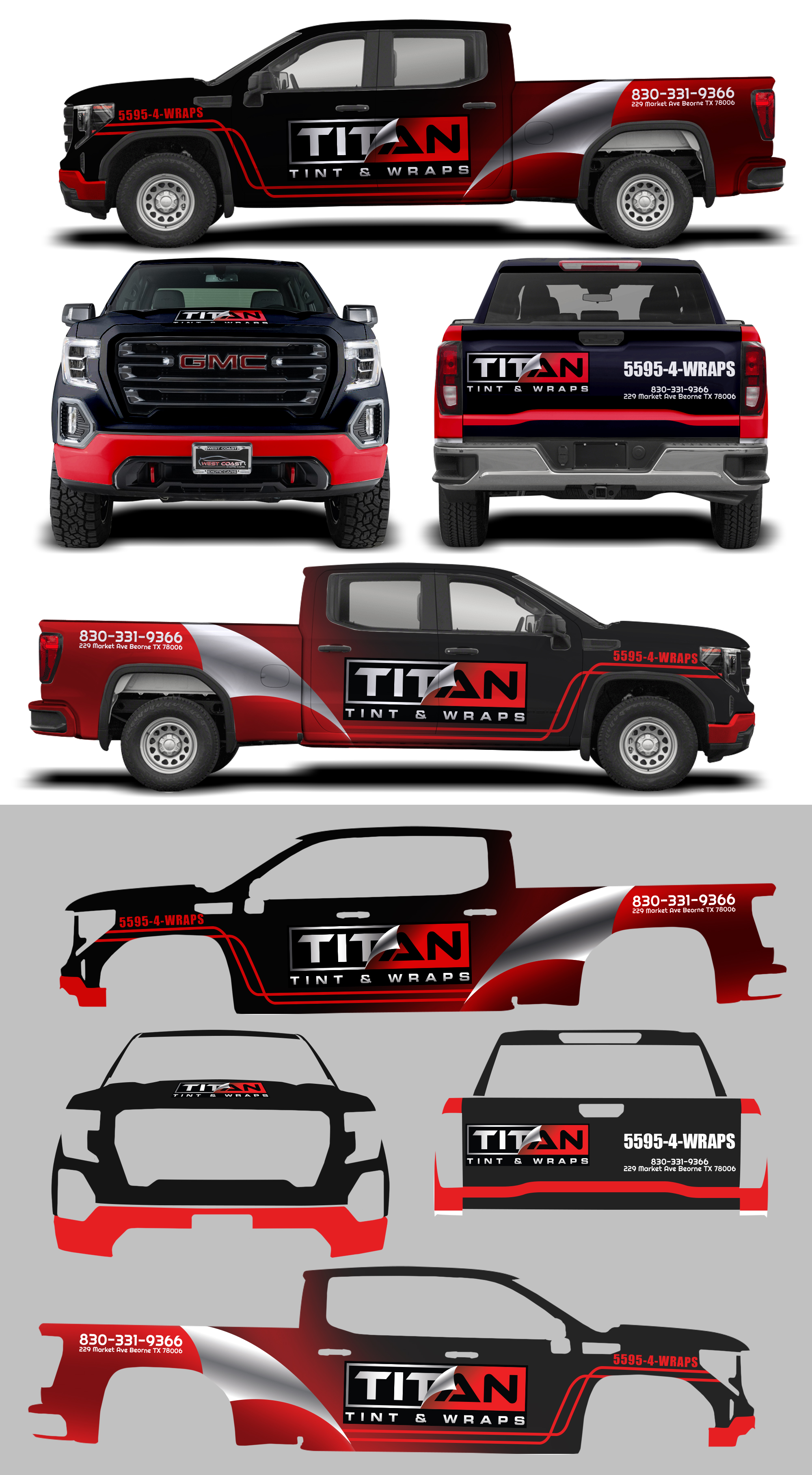 Car Wrap Design by websmartusa for Titan Tint and Wraps Inc | Design #33191405