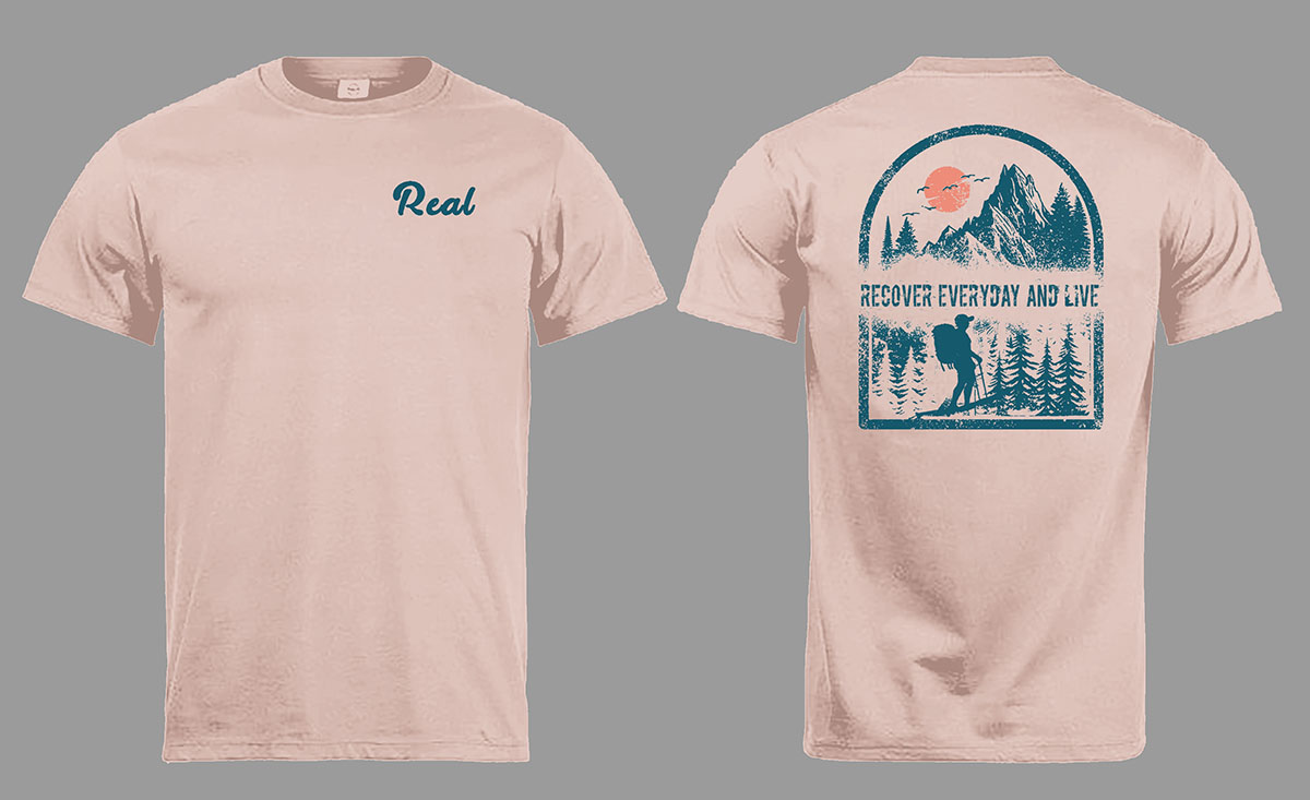 T-shirt Design by Johncina for Recover Everyday and Live  | Design #33578467