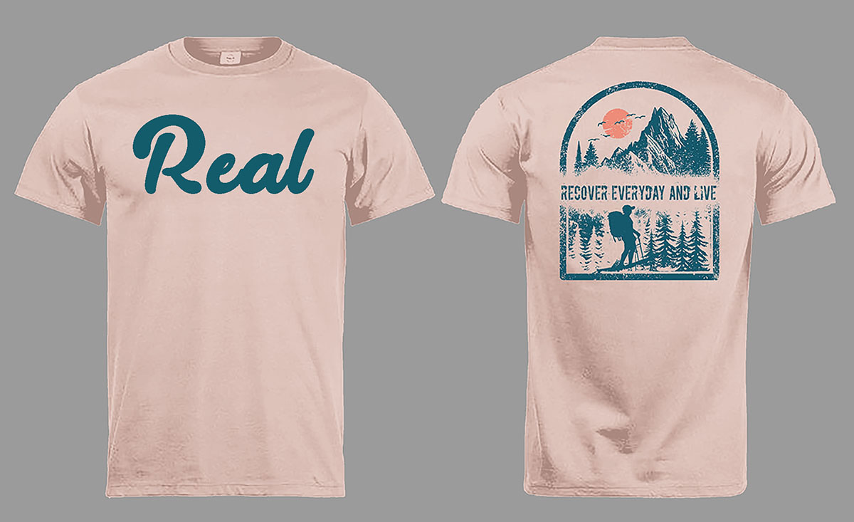 T-shirt Design by Johncina for Recover Everyday and Live  | Design #33578603