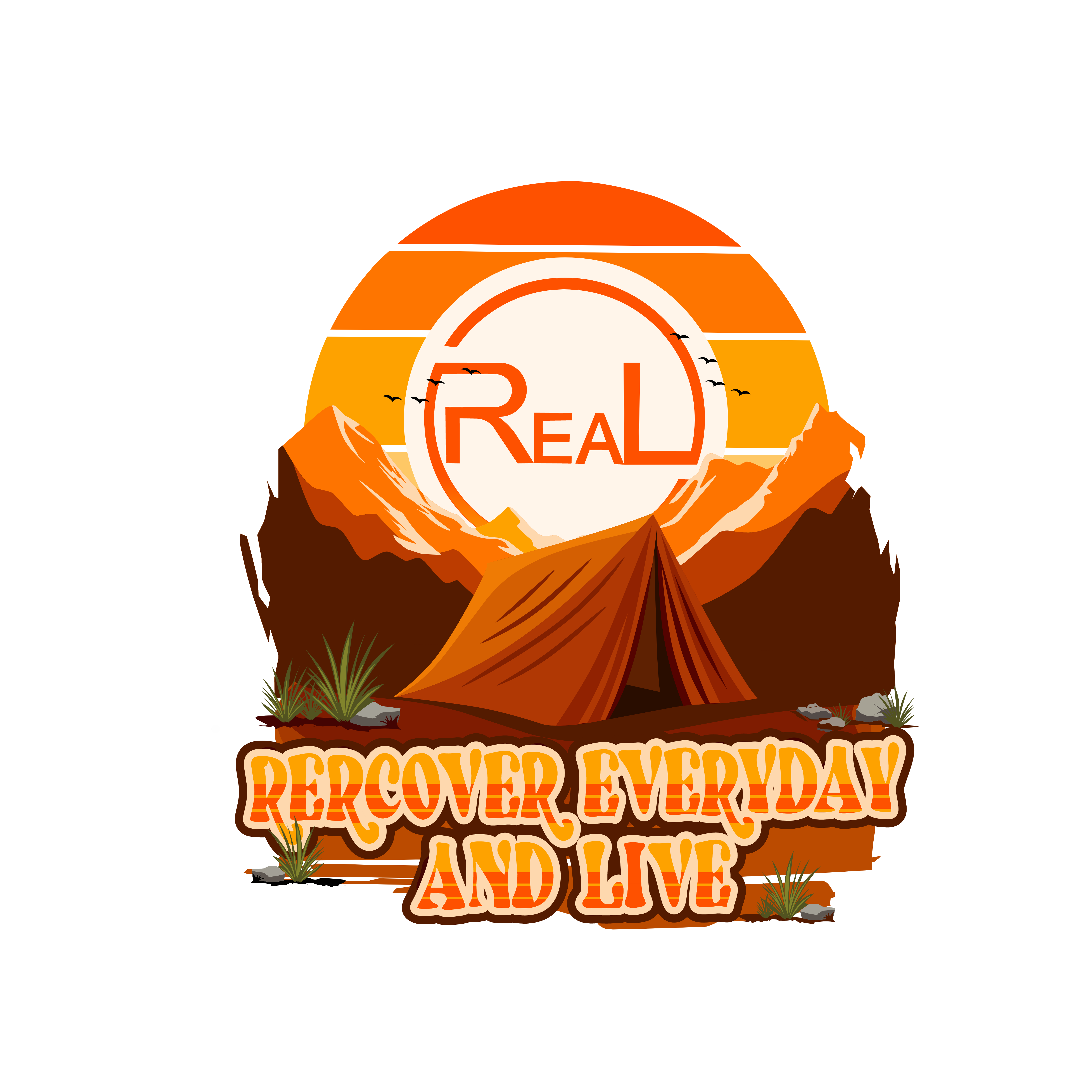 T-shirt Design by Rita94 for Recover Everyday and Live  | Design #33199207