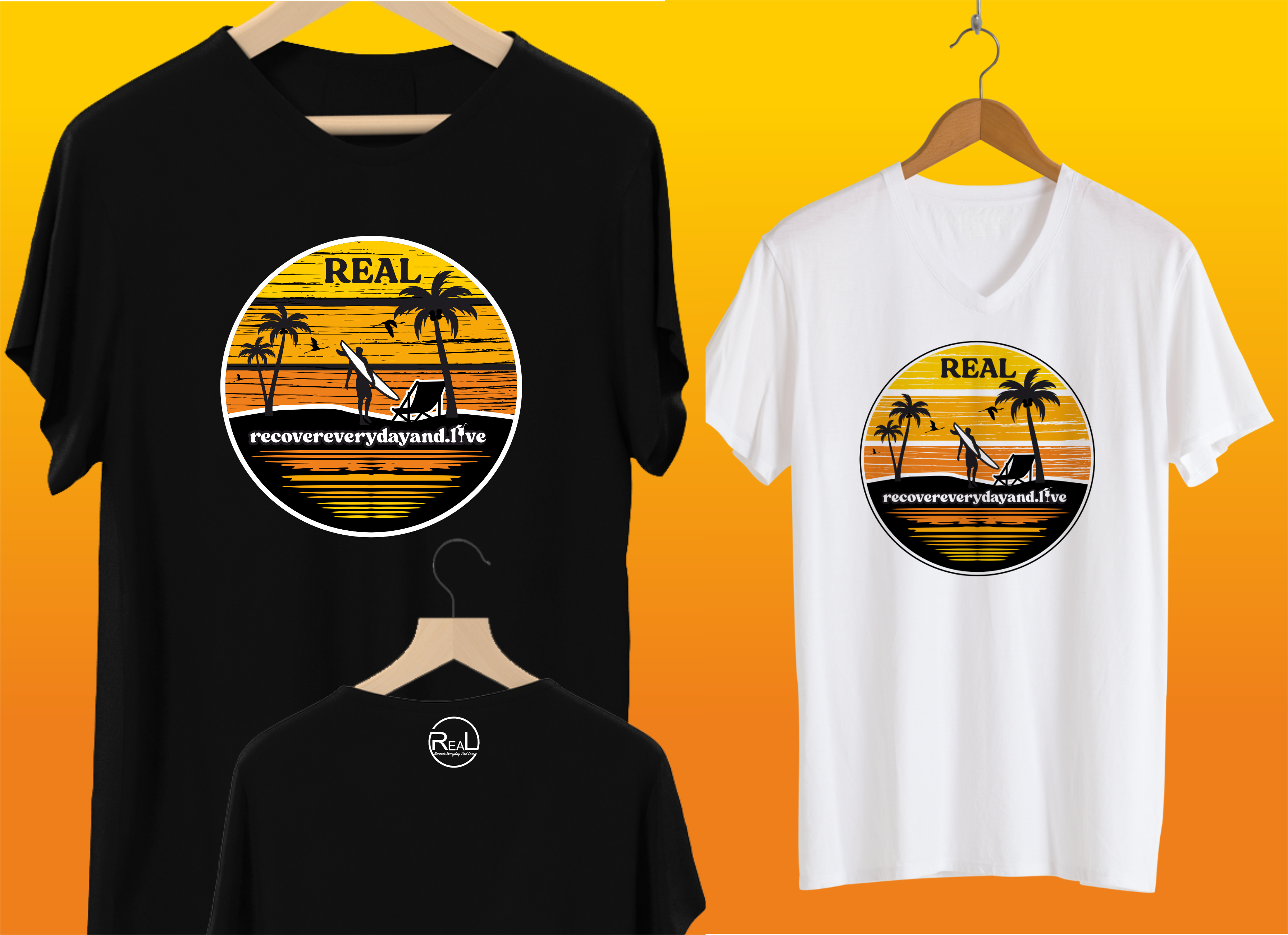T-shirt Design by Yakuza20 for Recover Everyday and Live  | Design #33216392