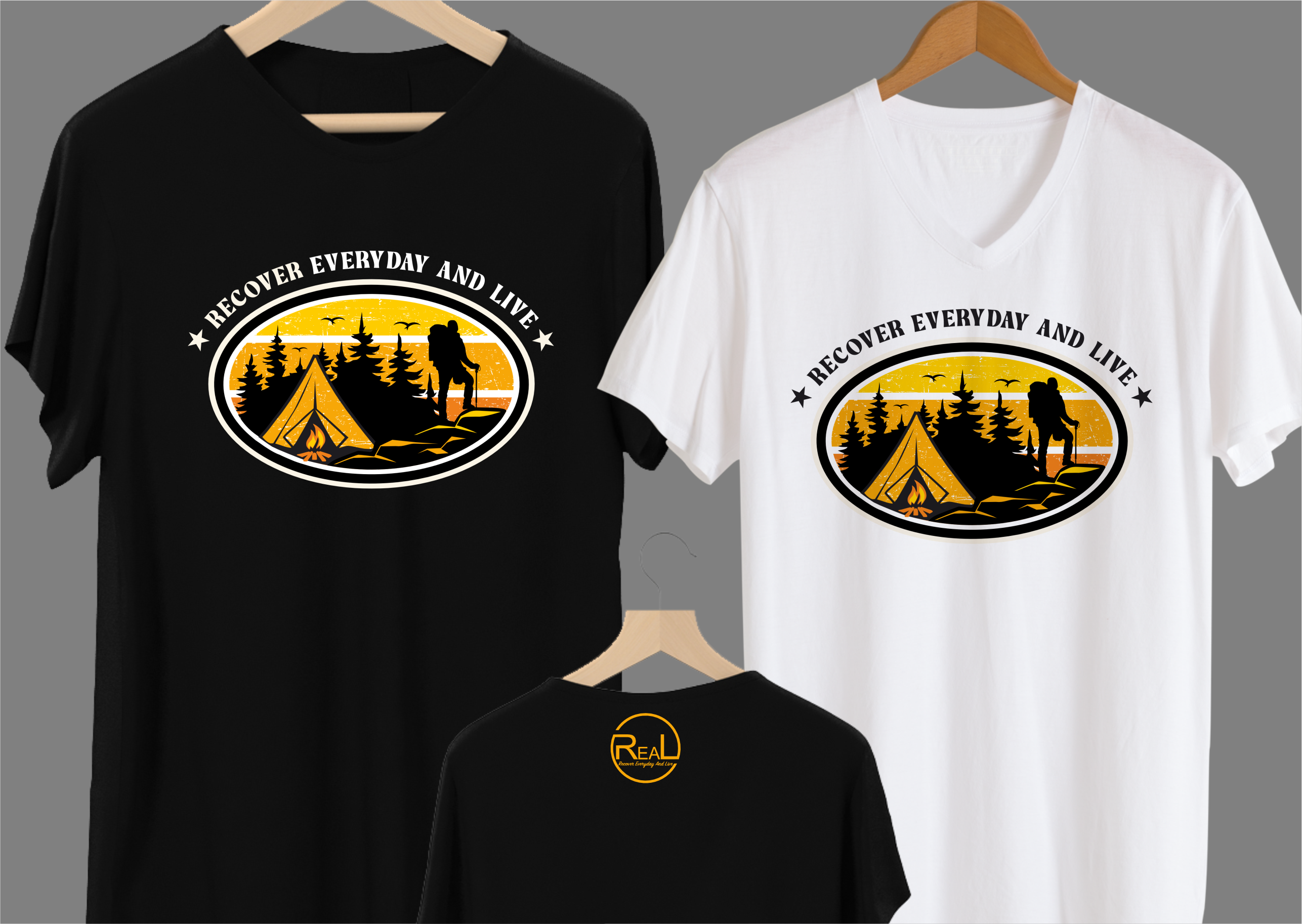 T-shirt Design by Yakuza20 for Recover Everyday and Live  | Design #33217157