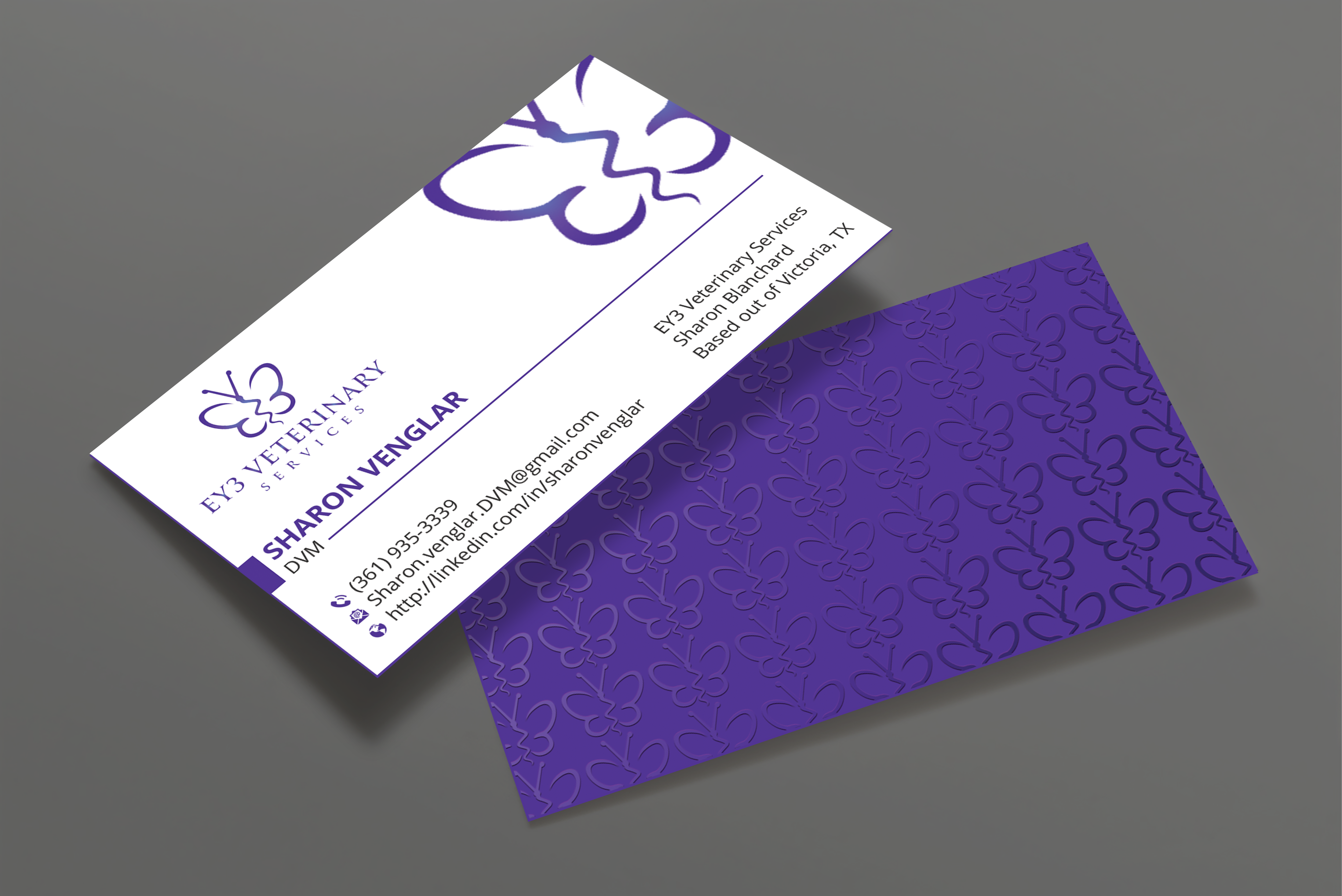 Business Card Design by Expert Bappy for EY3 Veterinary Services | Design #33196284