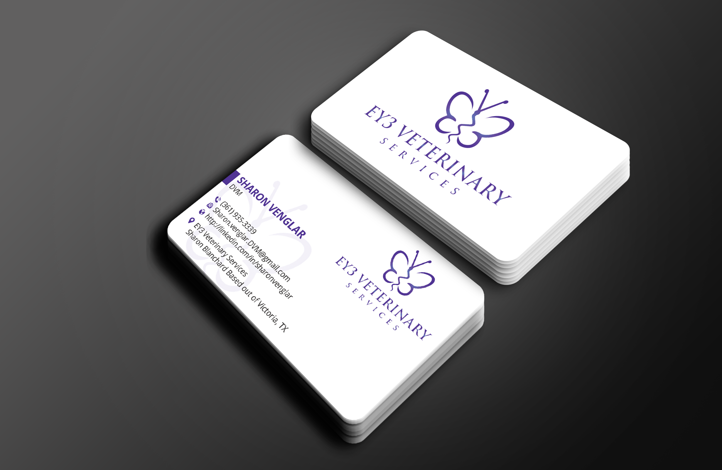 Business Card Design by Expert Bappy for EY3 Veterinary Services | Design #33196618