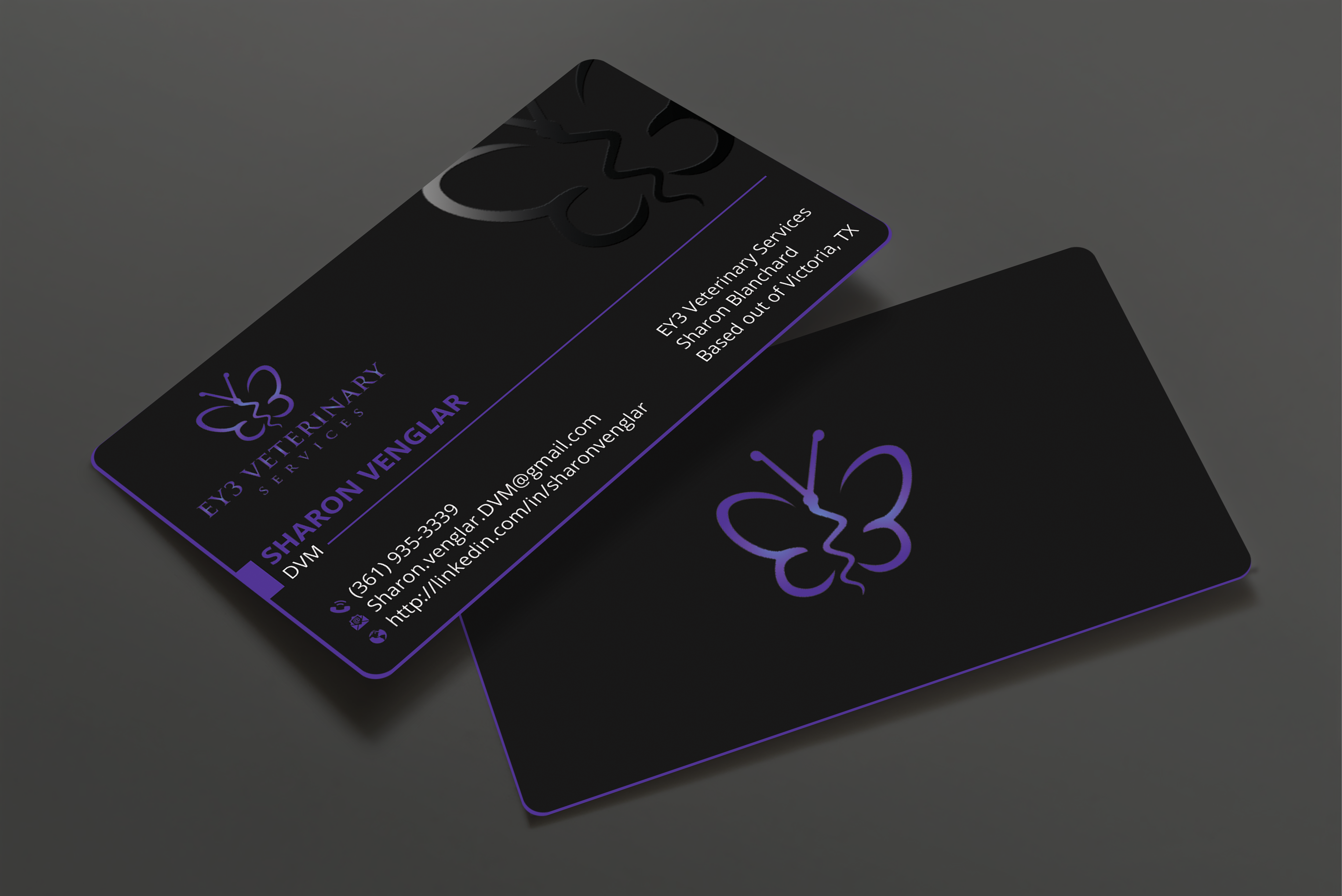 Business Card Design by Expert Bappy for EY3 Veterinary Services | Design #33207656