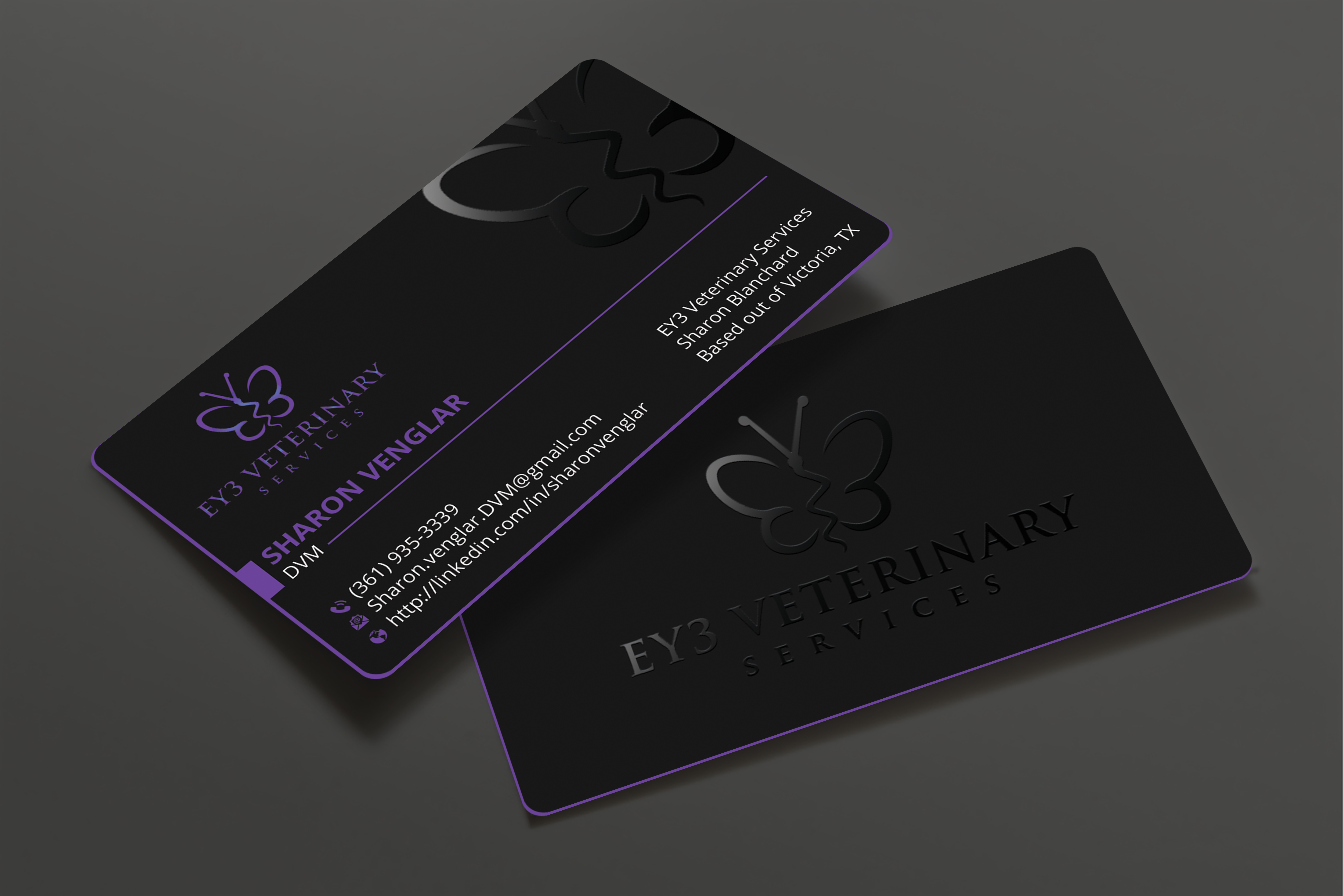 Business Card Design by Expert Bappy for EY3 Veterinary Services | Design #33207948