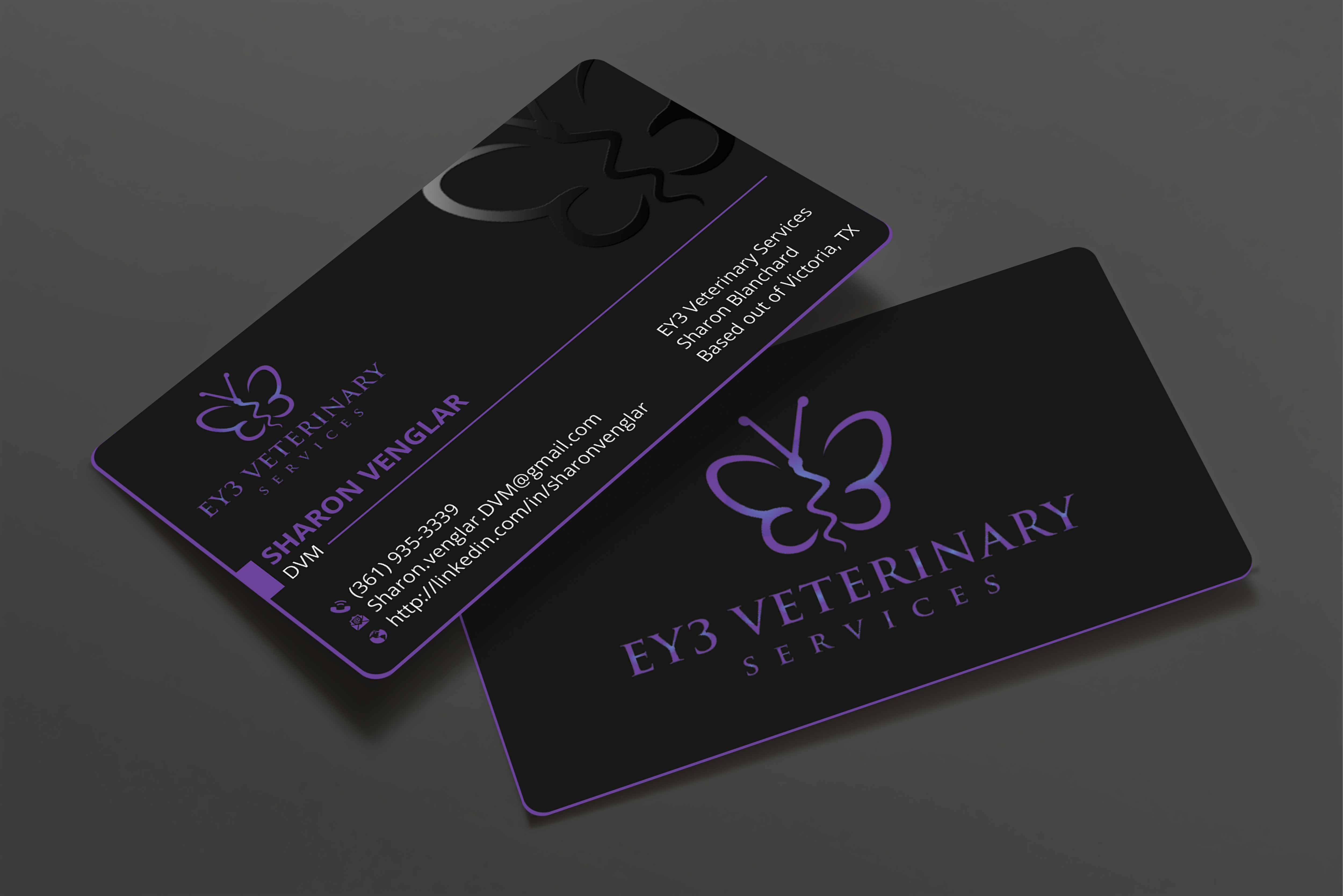 Business Card Design by Expert Bappy for EY3 Veterinary Services | Design #33207949