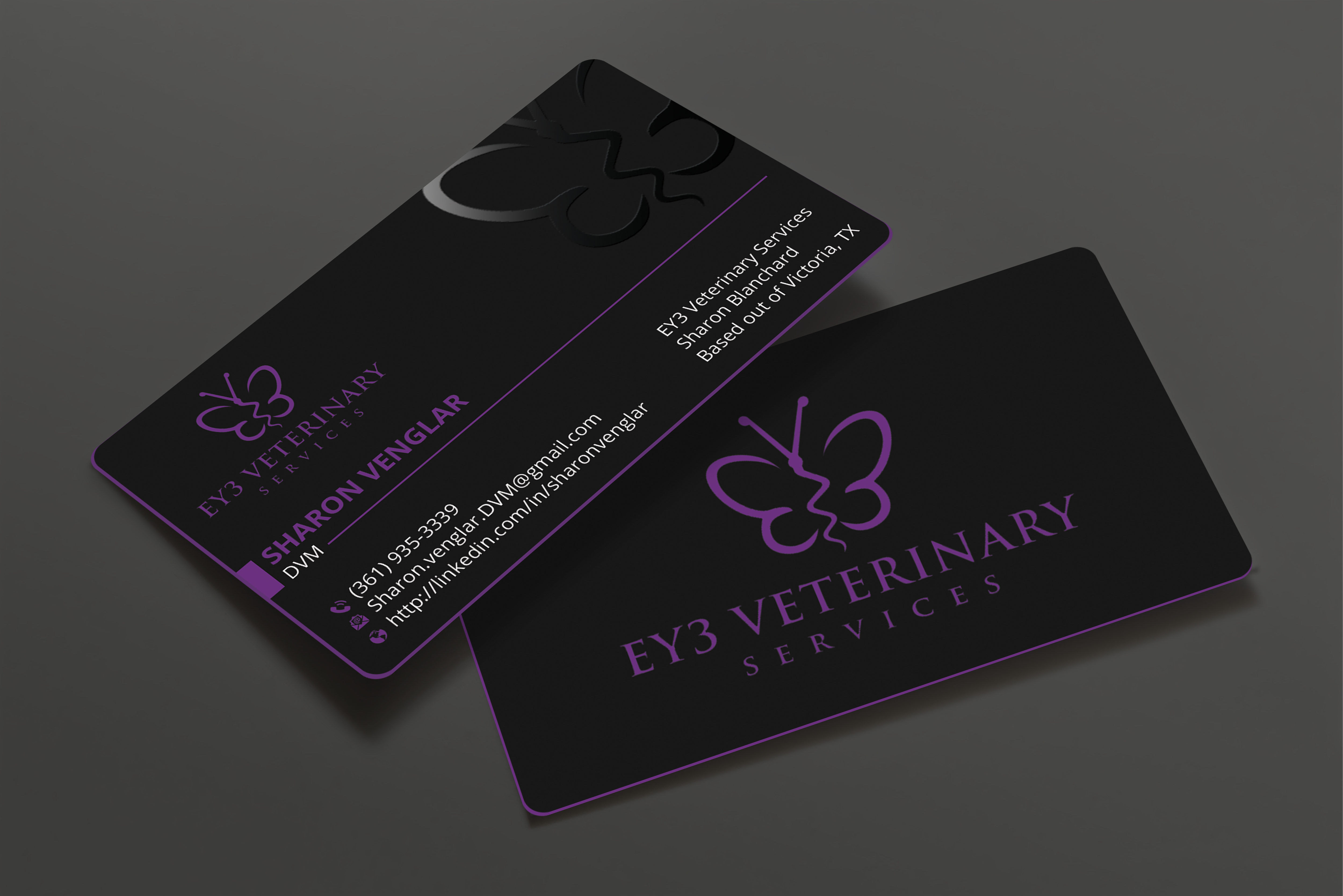 Business Card Design by Expert Bappy for EY3 Veterinary Services | Design #33209386