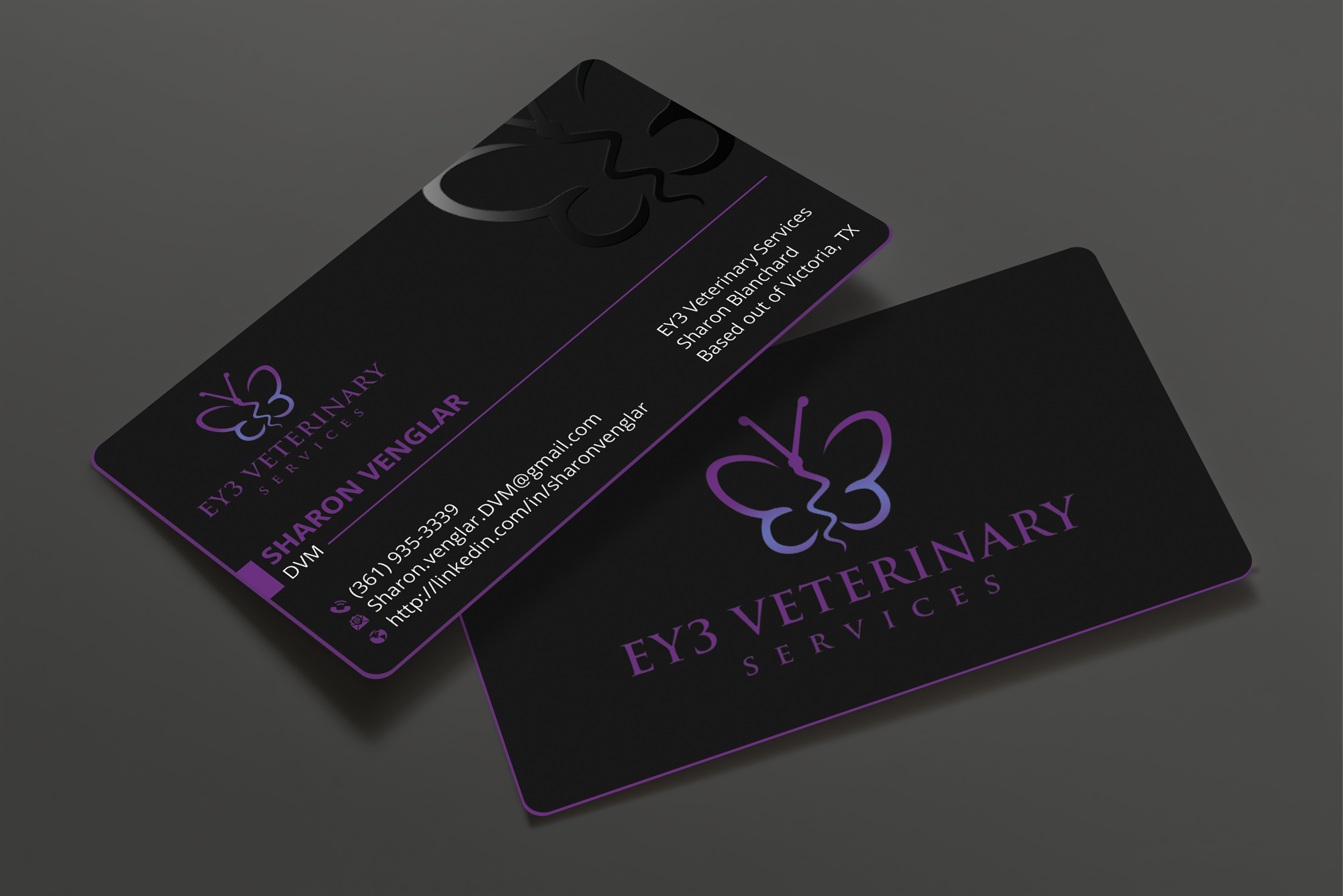 Business Card Design by Expert Bappy for EY3 Veterinary Services | Design #33209410