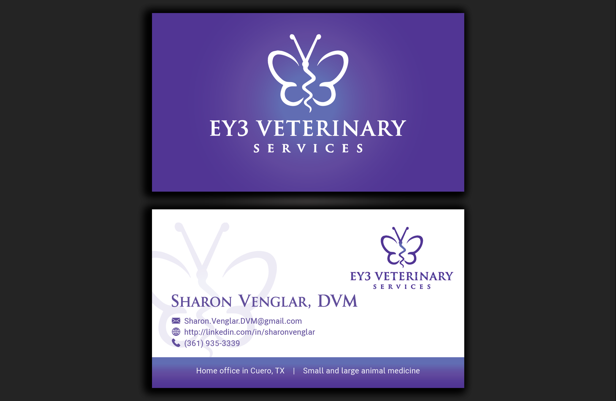 Business Card Design by DesignerShahadat for EY3 Veterinary Services | Design #33197065