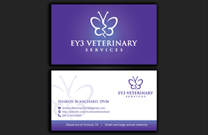 Business Card Design by DesignerShahadat for EY3 Veterinary Services | Design: #33197098