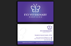 Business Card Design by DesignerShahadat for EY3 Veterinary Services | Design: #33197133