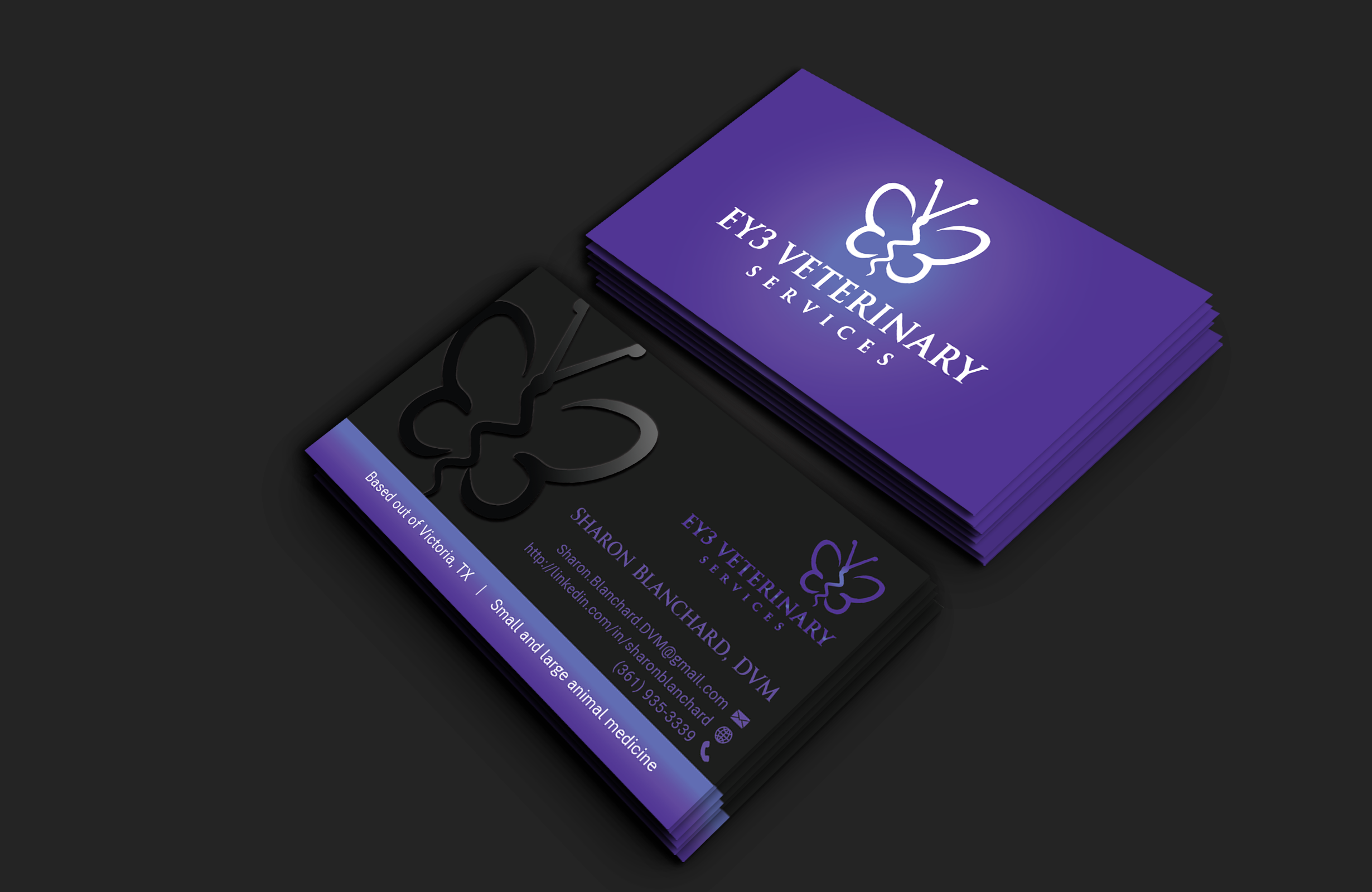 Business Card Design by DesignerShahadat for EY3 Veterinary Services | Design #33197142