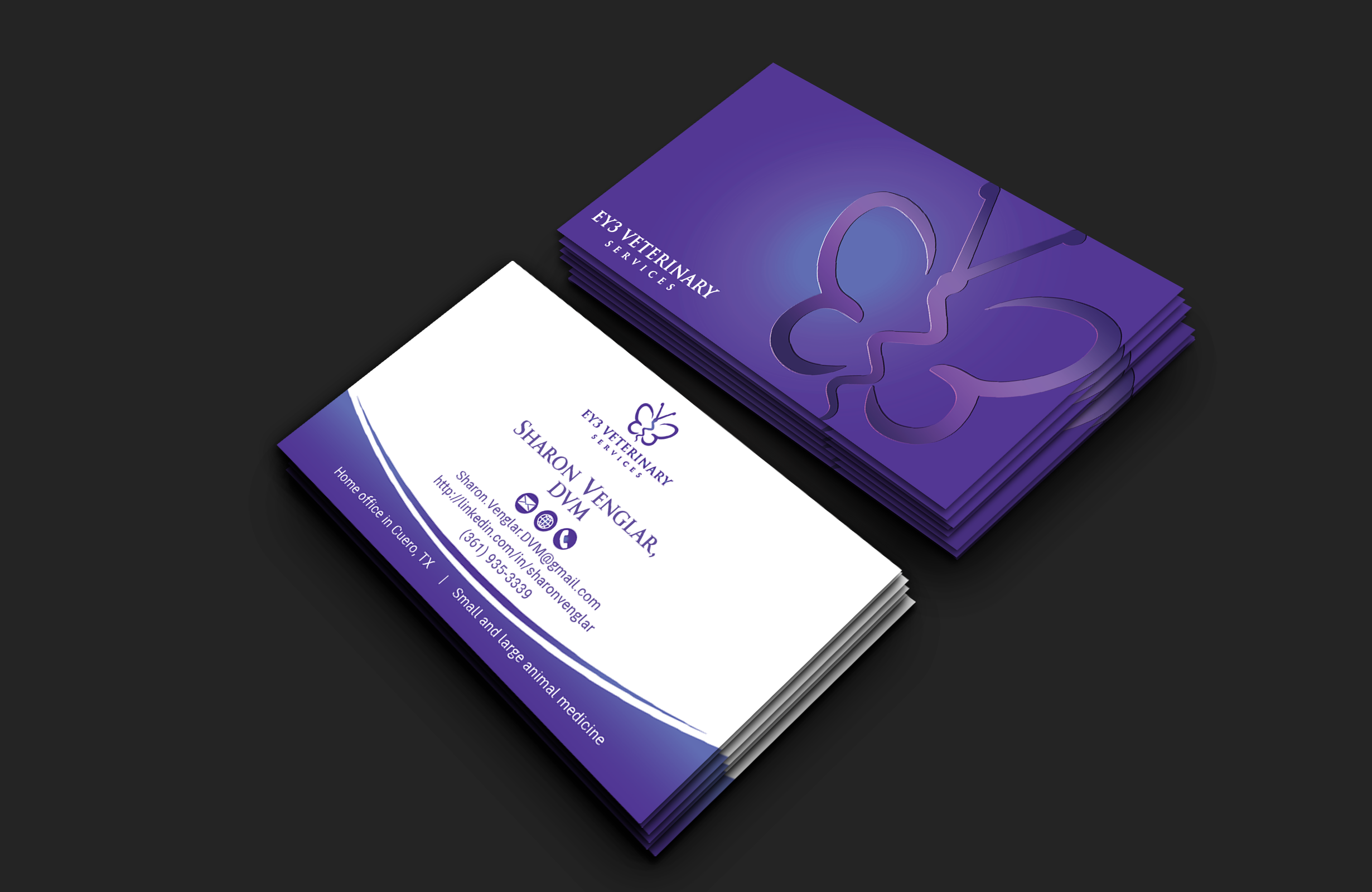 Design de Carte de Visite par DesignerShahadat pour EY3 Veterinary Services | Design #33197440