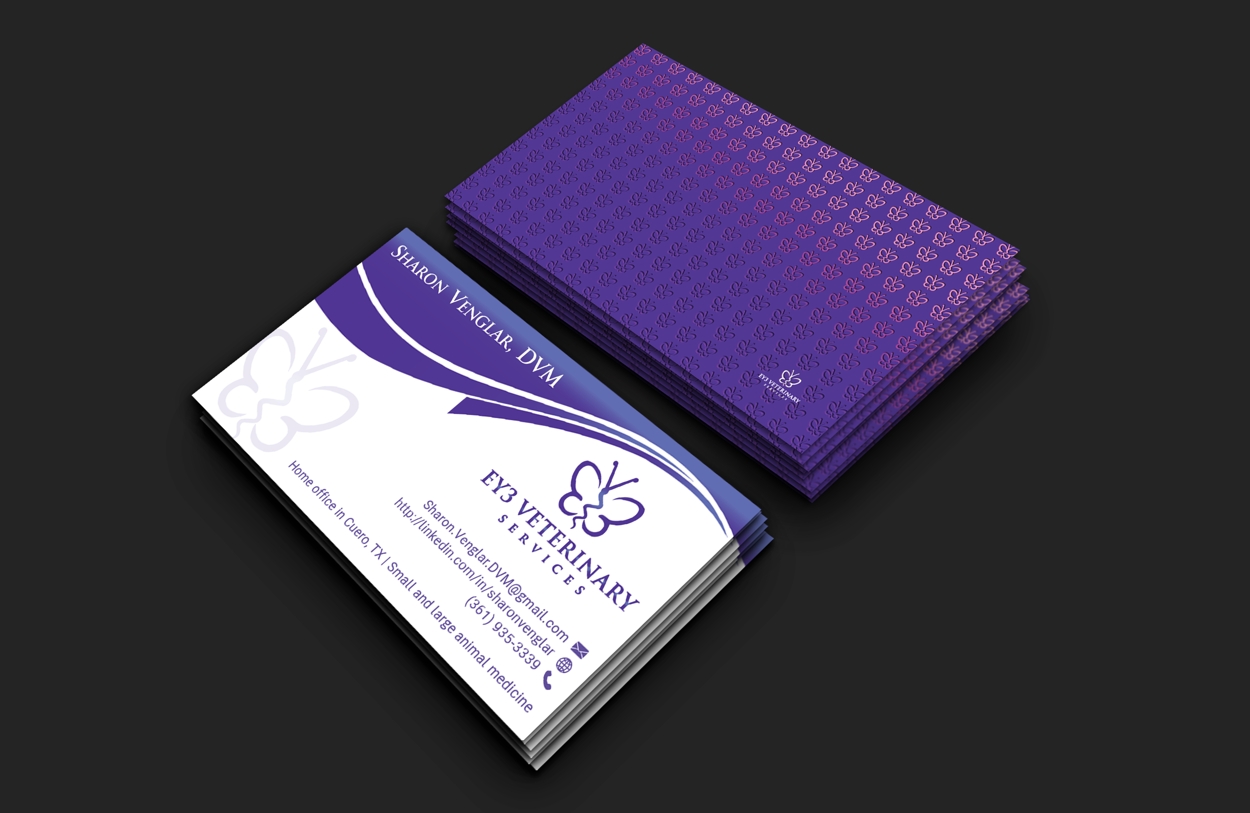 Business Card Design by DesignerShahadat for EY3 Veterinary Services | Design #33197454