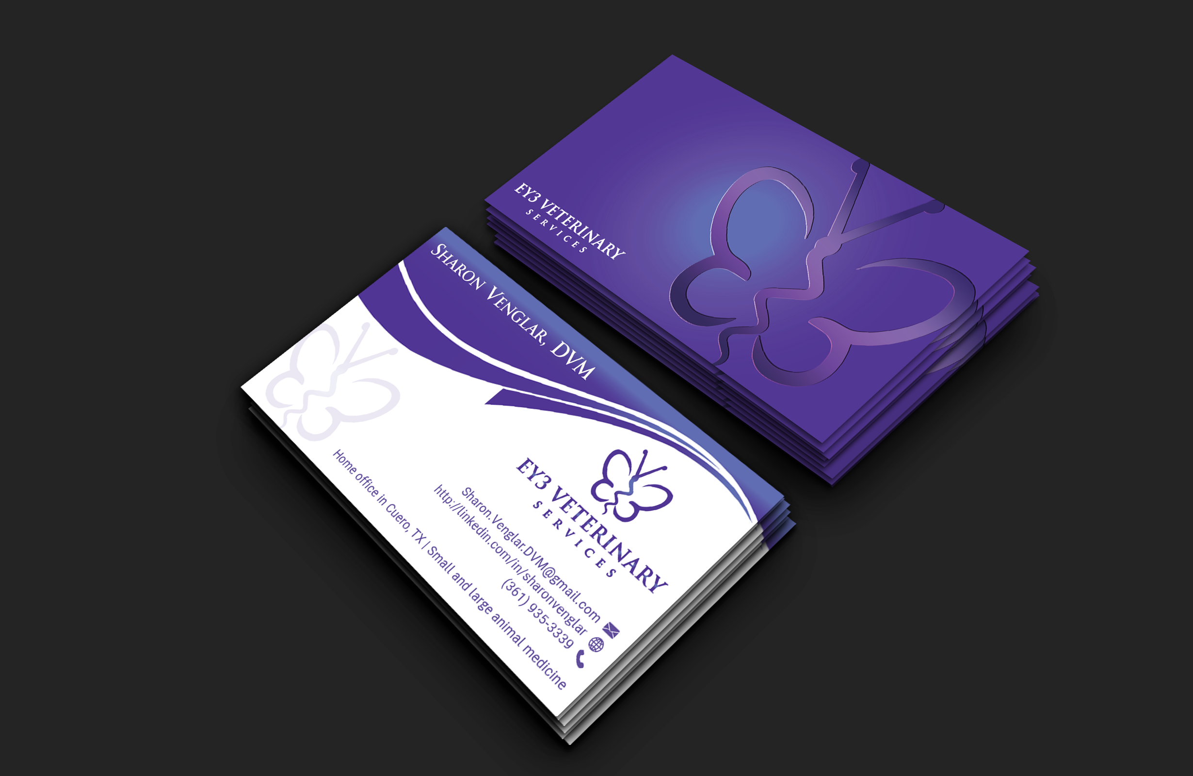 Business Card Design by DesignerShahadat for EY3 Veterinary Services | Design #33197457