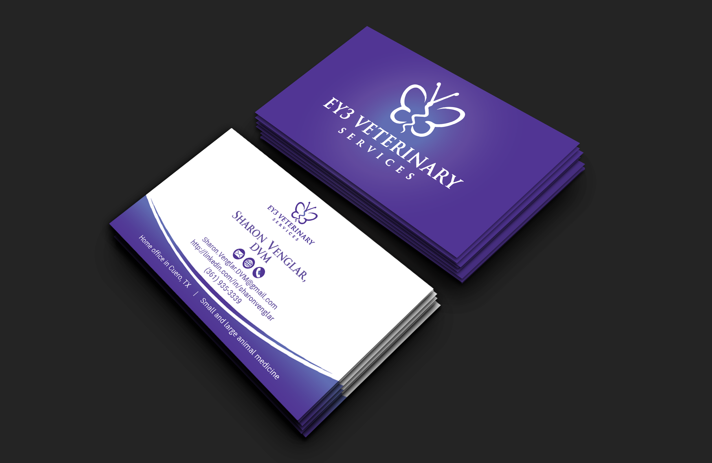 Design de Carte de Visite par DesignerShahadat pour EY3 Veterinary Services | Design #33197458
