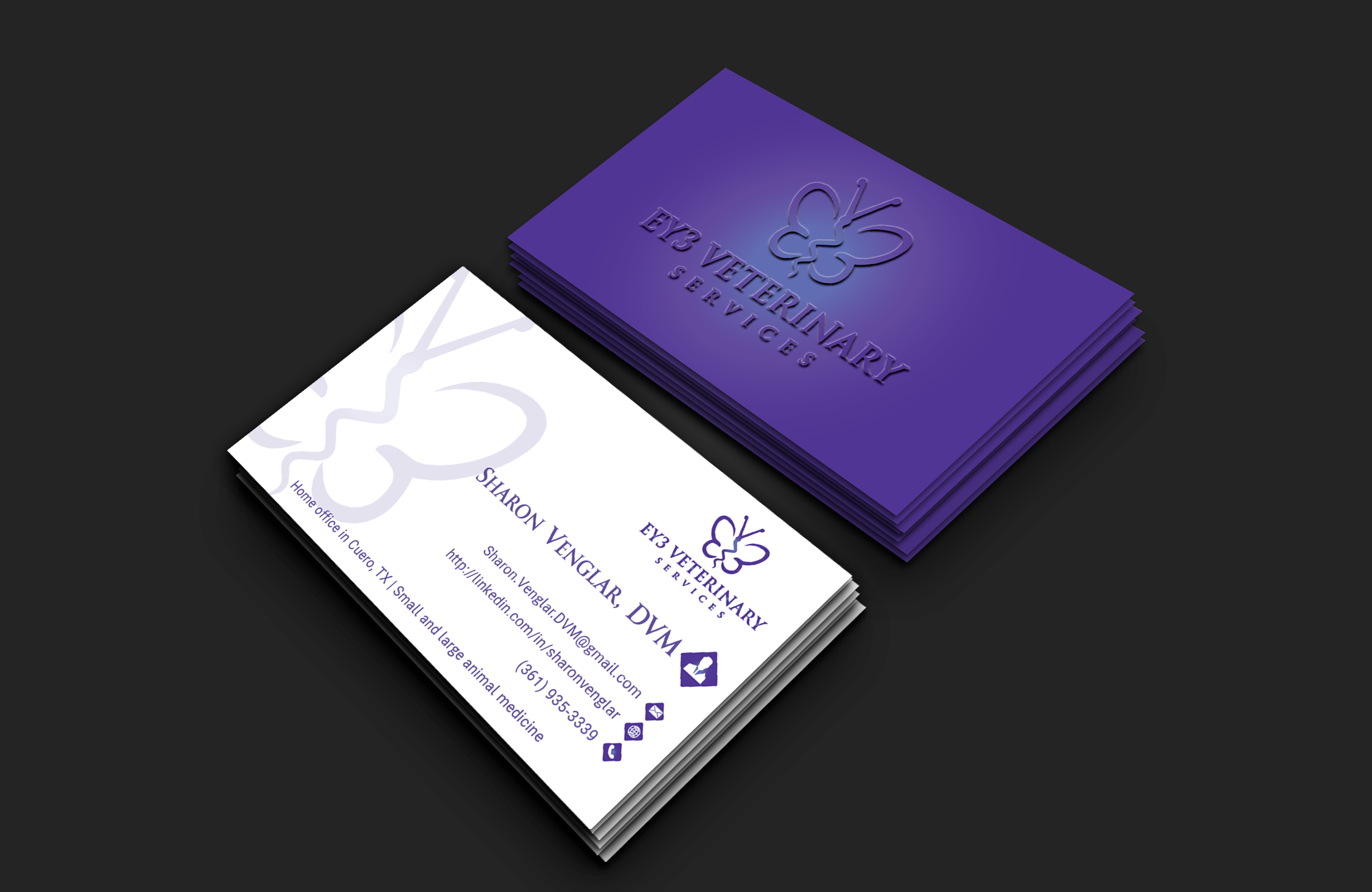 Design de Carte de Visite par DesignerShahadat pour EY3 Veterinary Services | Design #33197460