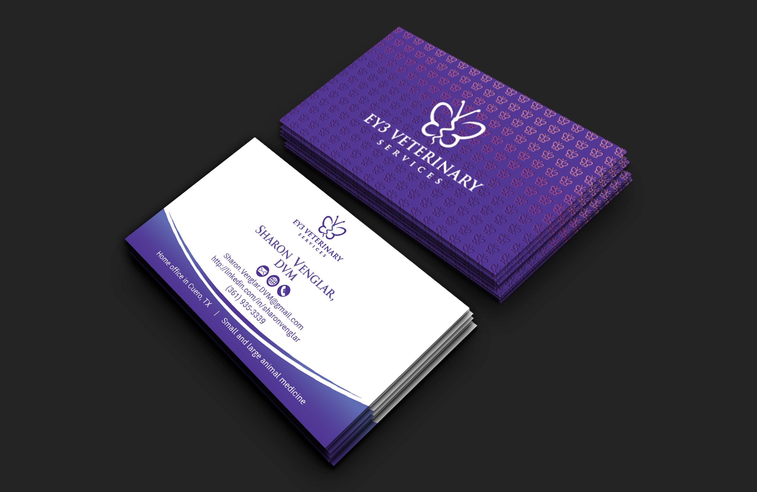 Diseño de Tarjeta de Presentación por DesignerShahadat para EY3 Veterinary Services | Diseño #33197466