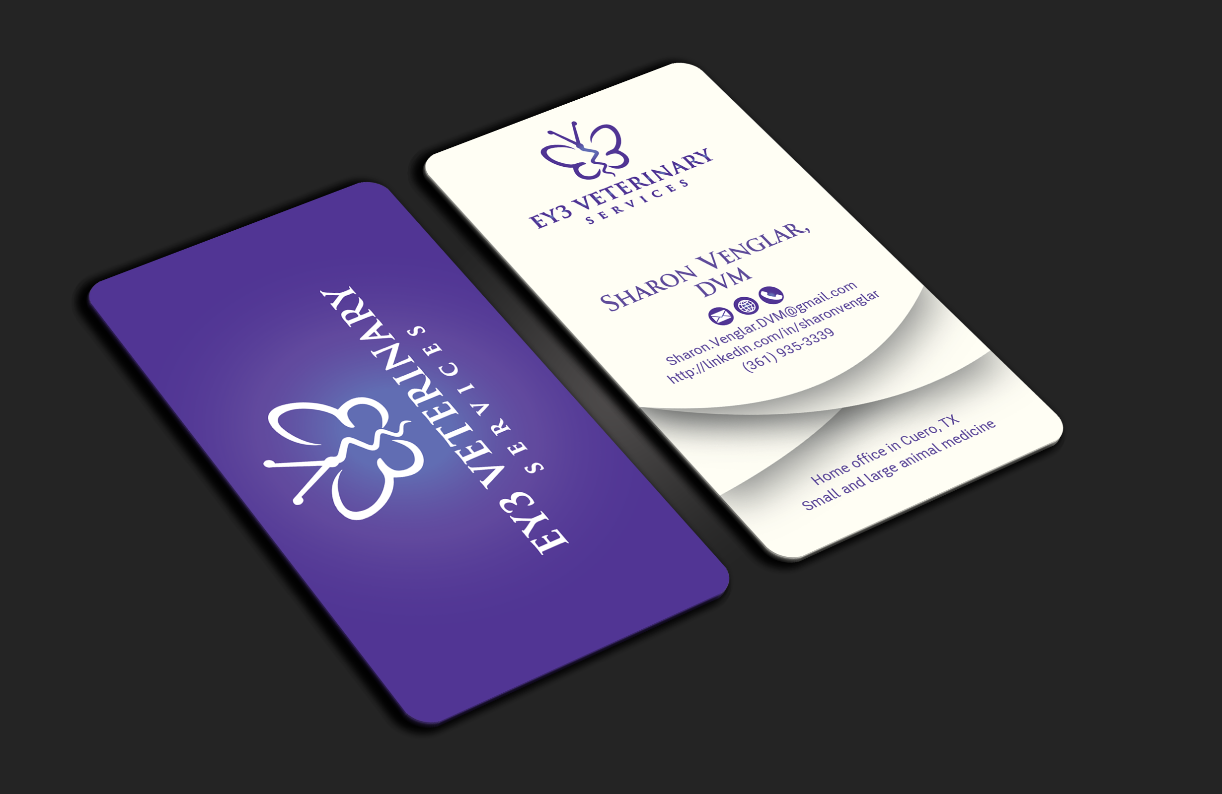 Diseño de Tarjeta de Presentación por DesignerShahadat para EY3 Veterinary Services | Diseño #33197467