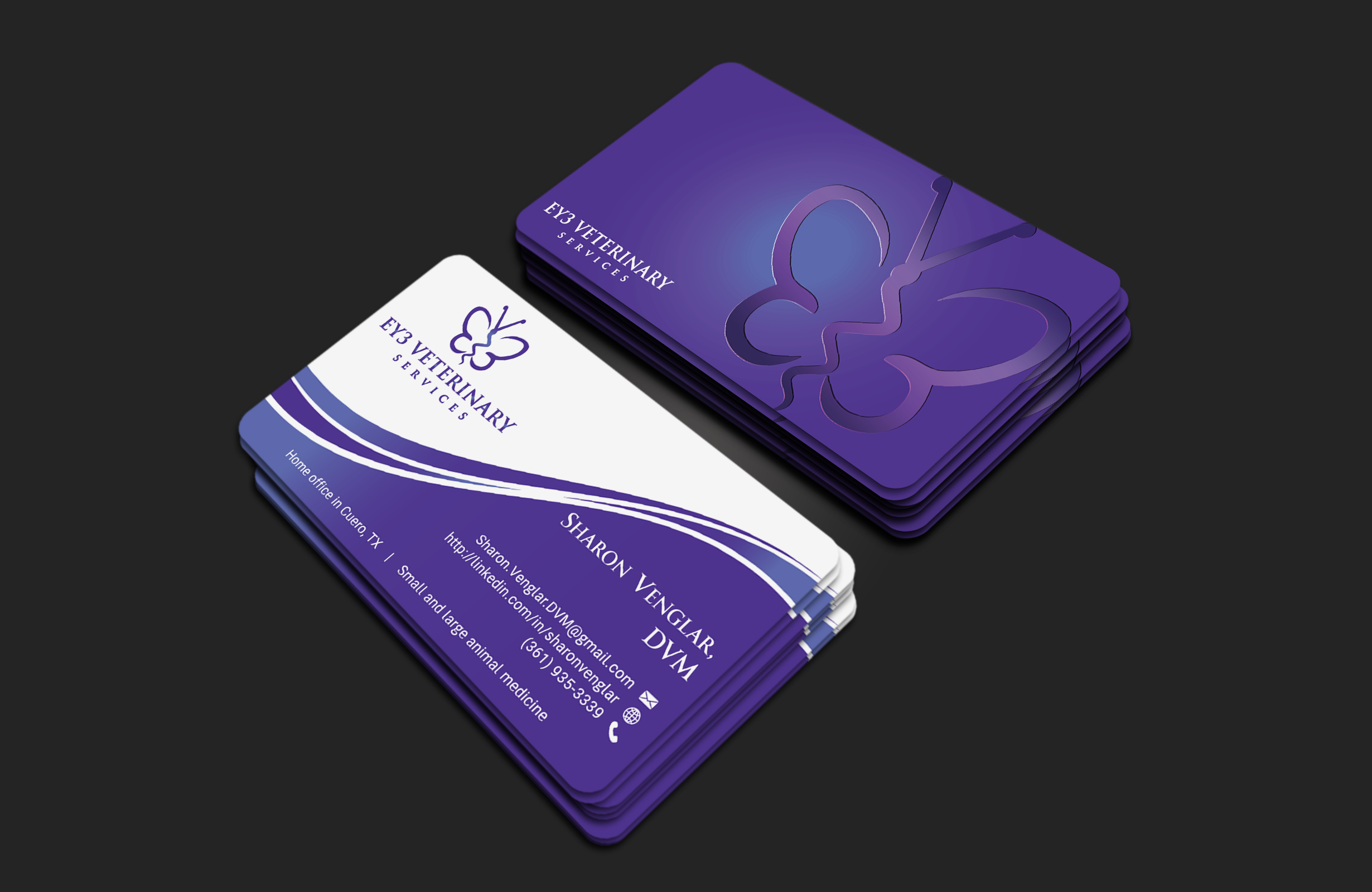 Business Card Design by DesignerShahadat for EY3 Veterinary Services | Design #33199702