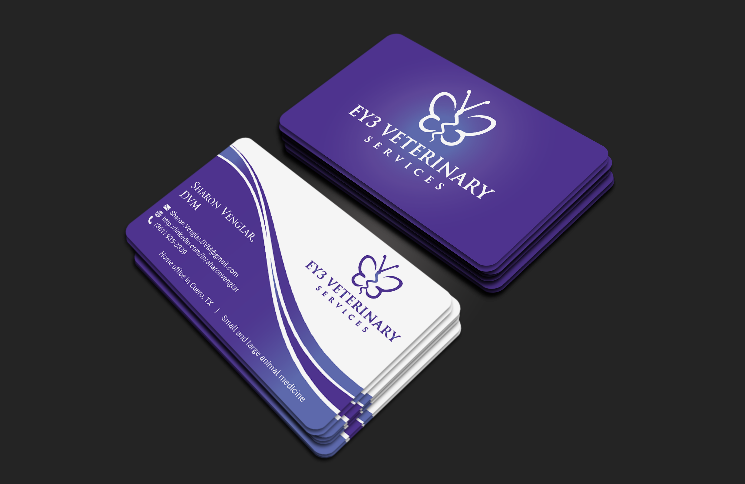 Business Card Design by DesignerShahadat for EY3 Veterinary Services | Design #33199705