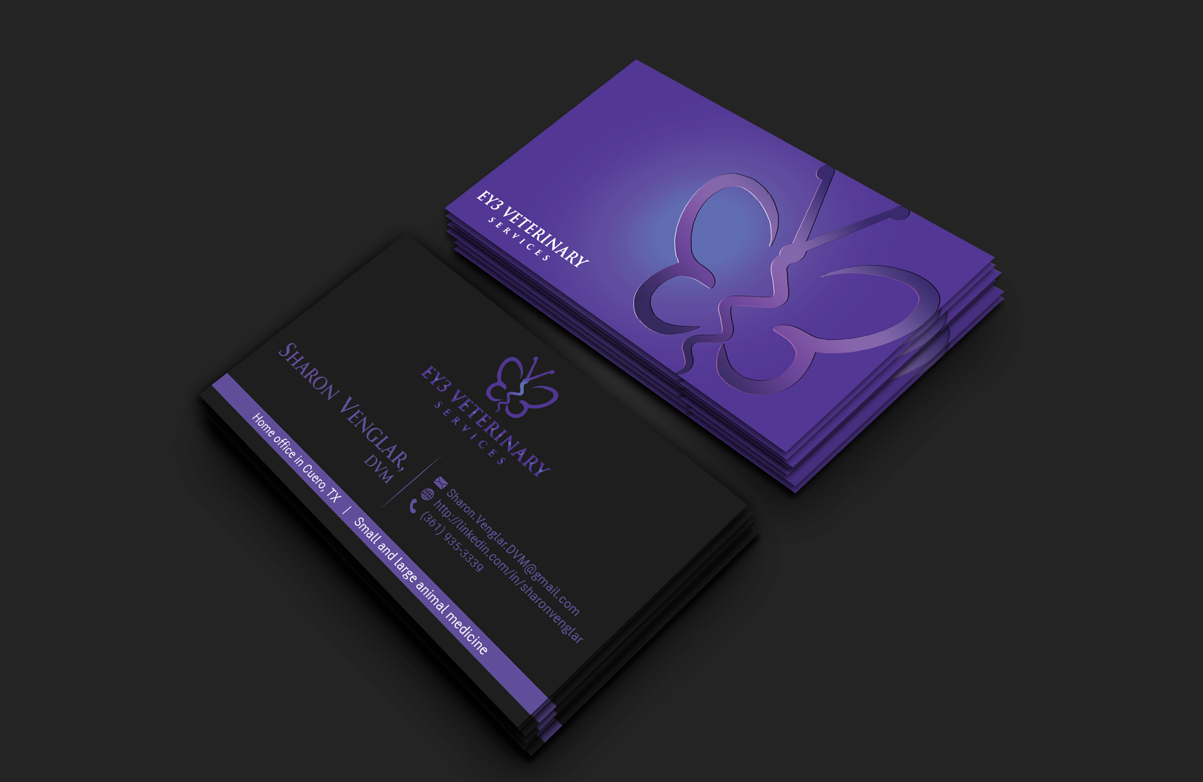 Business Card Design by DesignerShahadat for EY3 Veterinary Services | Design #33199720