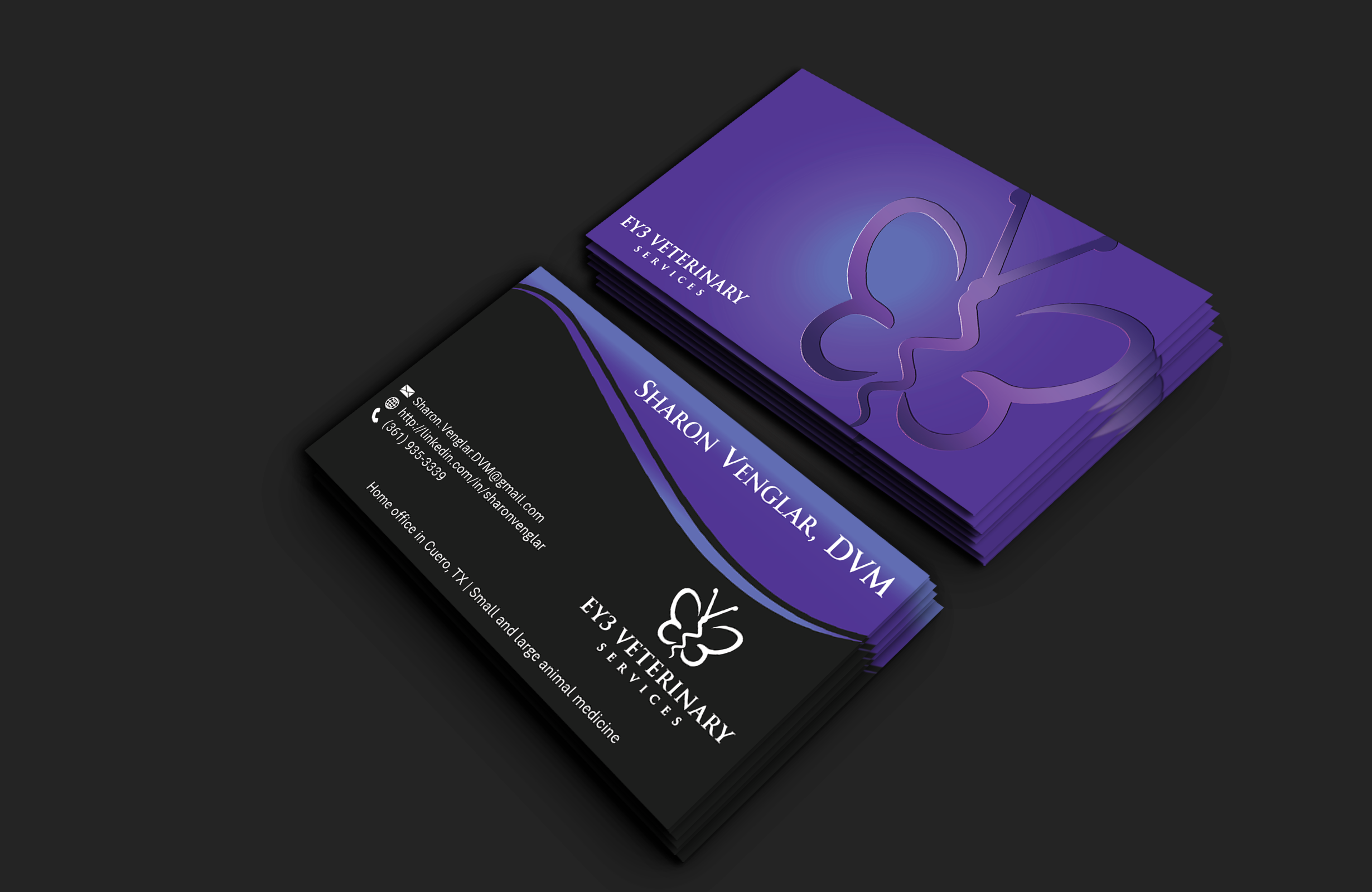 Diseño de Tarjeta de Presentación por DesignerShahadat para EY3 Veterinary Services | Diseño #33207665