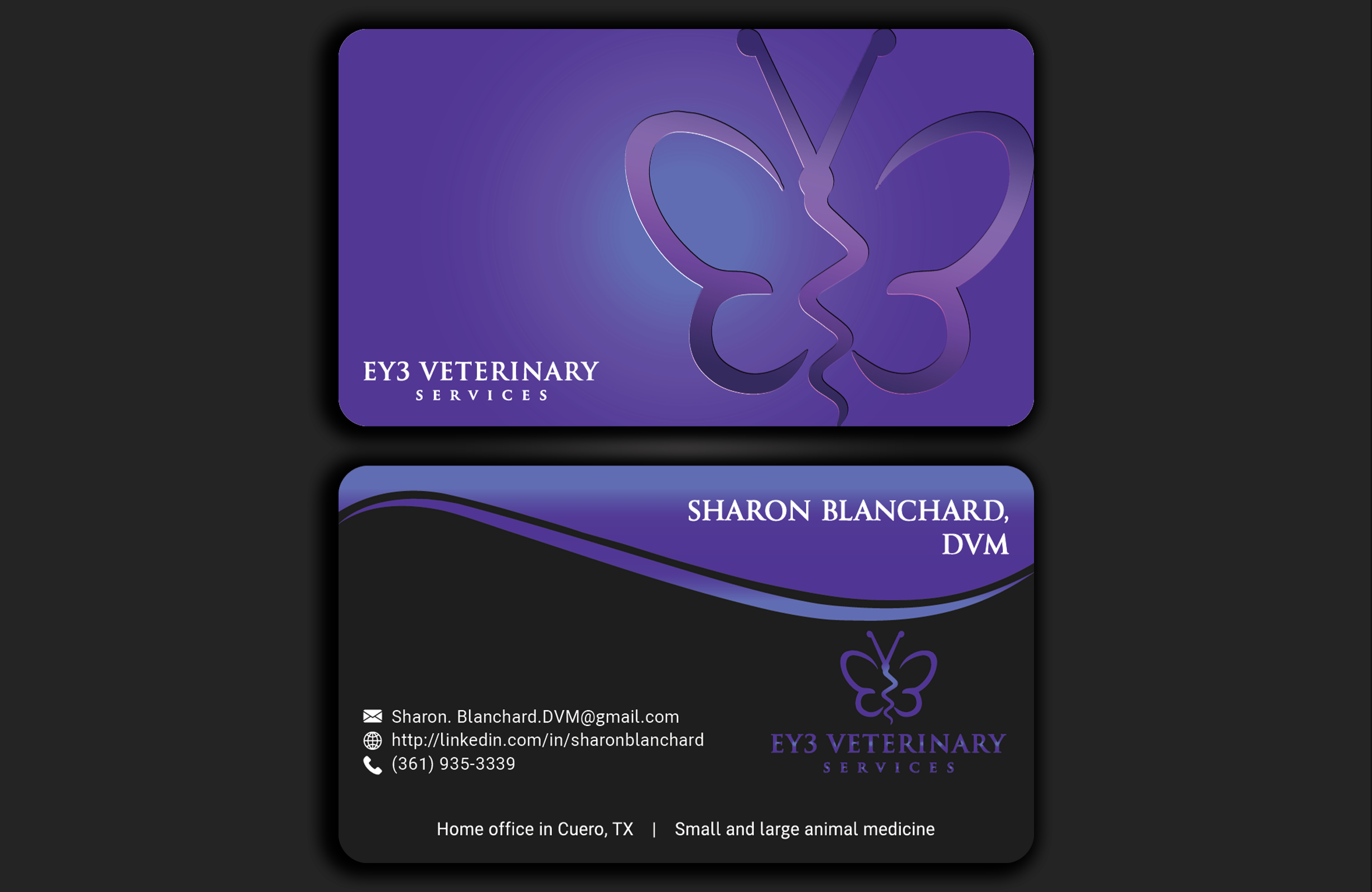 Business Card Design by DesignerShahadat for EY3 Veterinary Services | Design #33209123