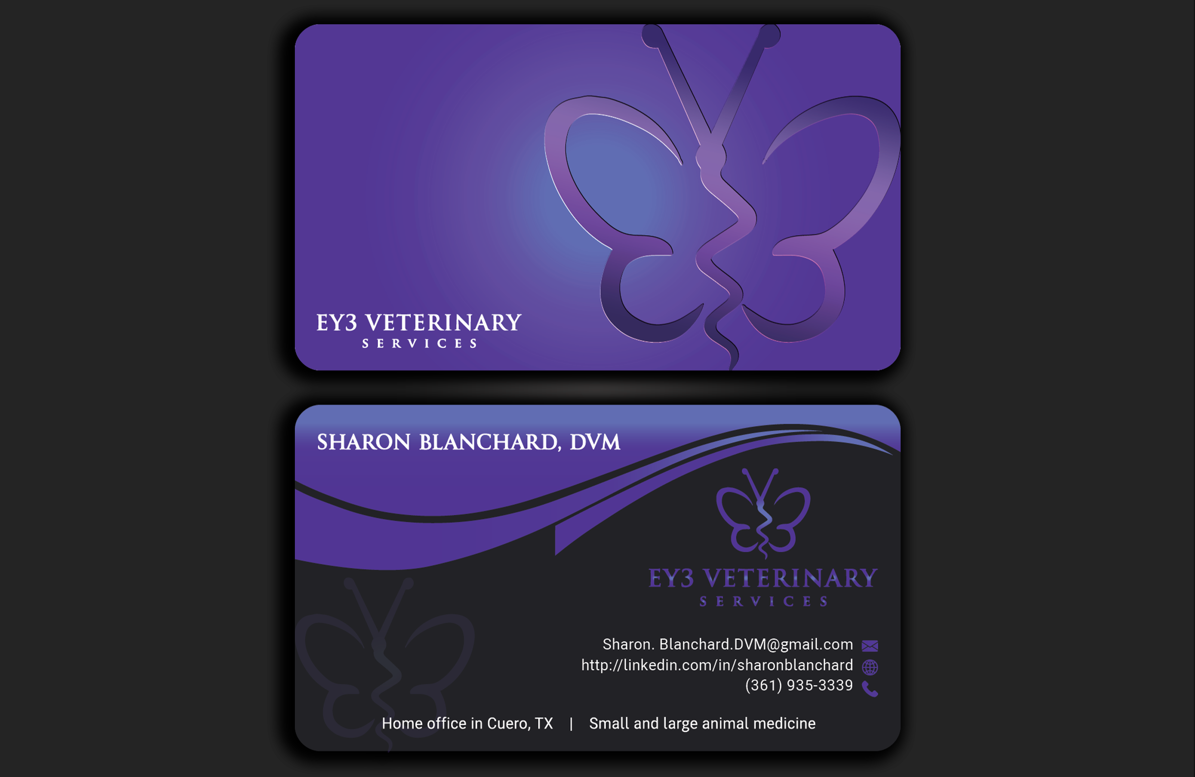 Business Card Design by DesignerShahadat for EY3 Veterinary Services | Design #33209146