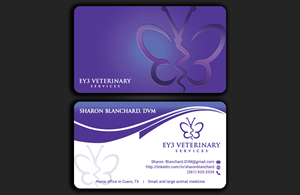 Business Card Design by DesignerShahadat for EY3 Veterinary Services | Design: #33209194