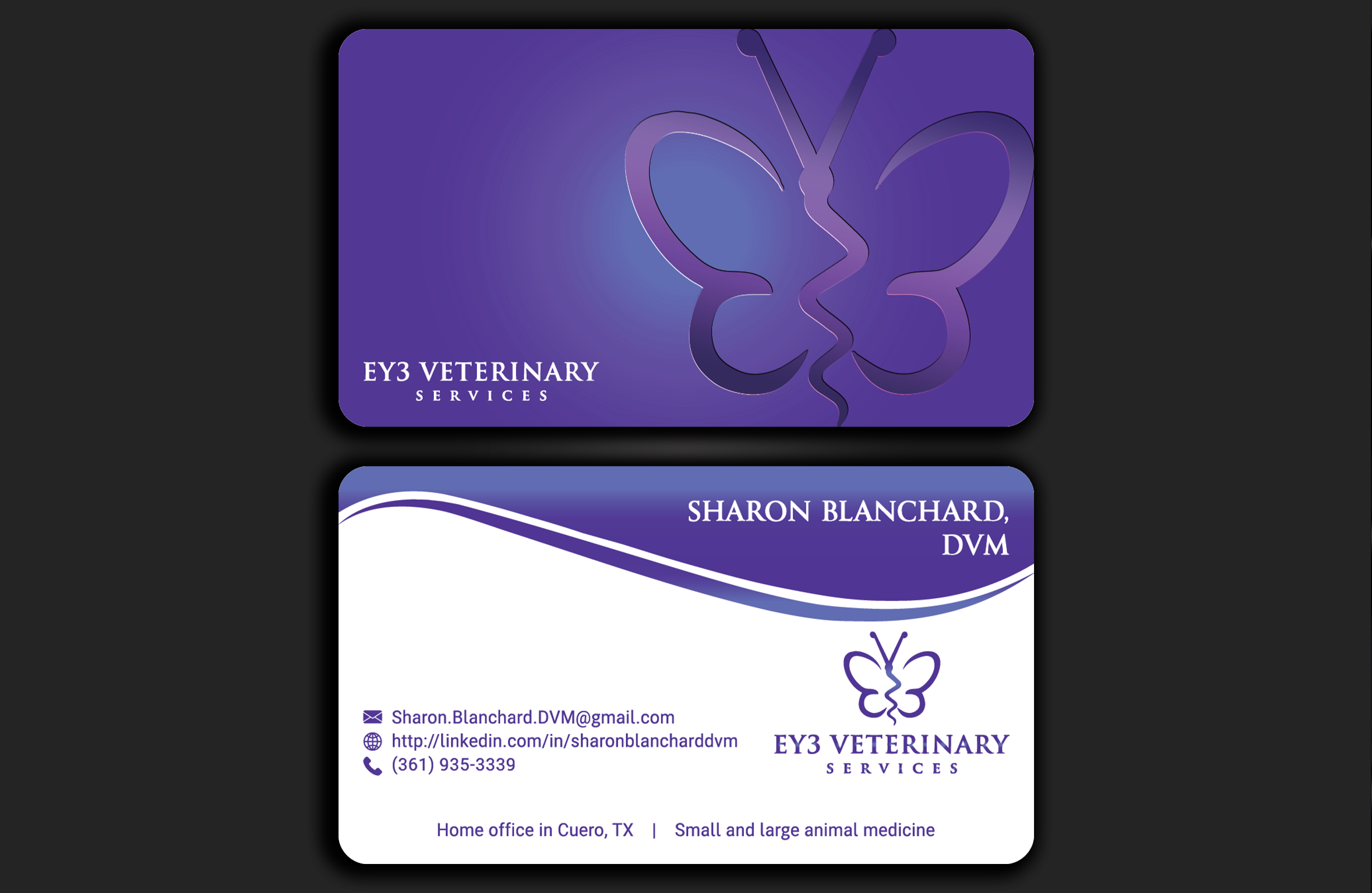Business Card Design by DesignerShahadat for EY3 Veterinary Services | Design #33220100