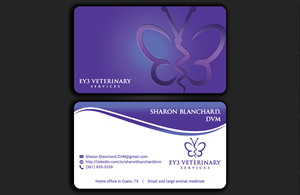 Business Card Design by DesignerShahadat for EY3 Veterinary Services | Design: #33220100