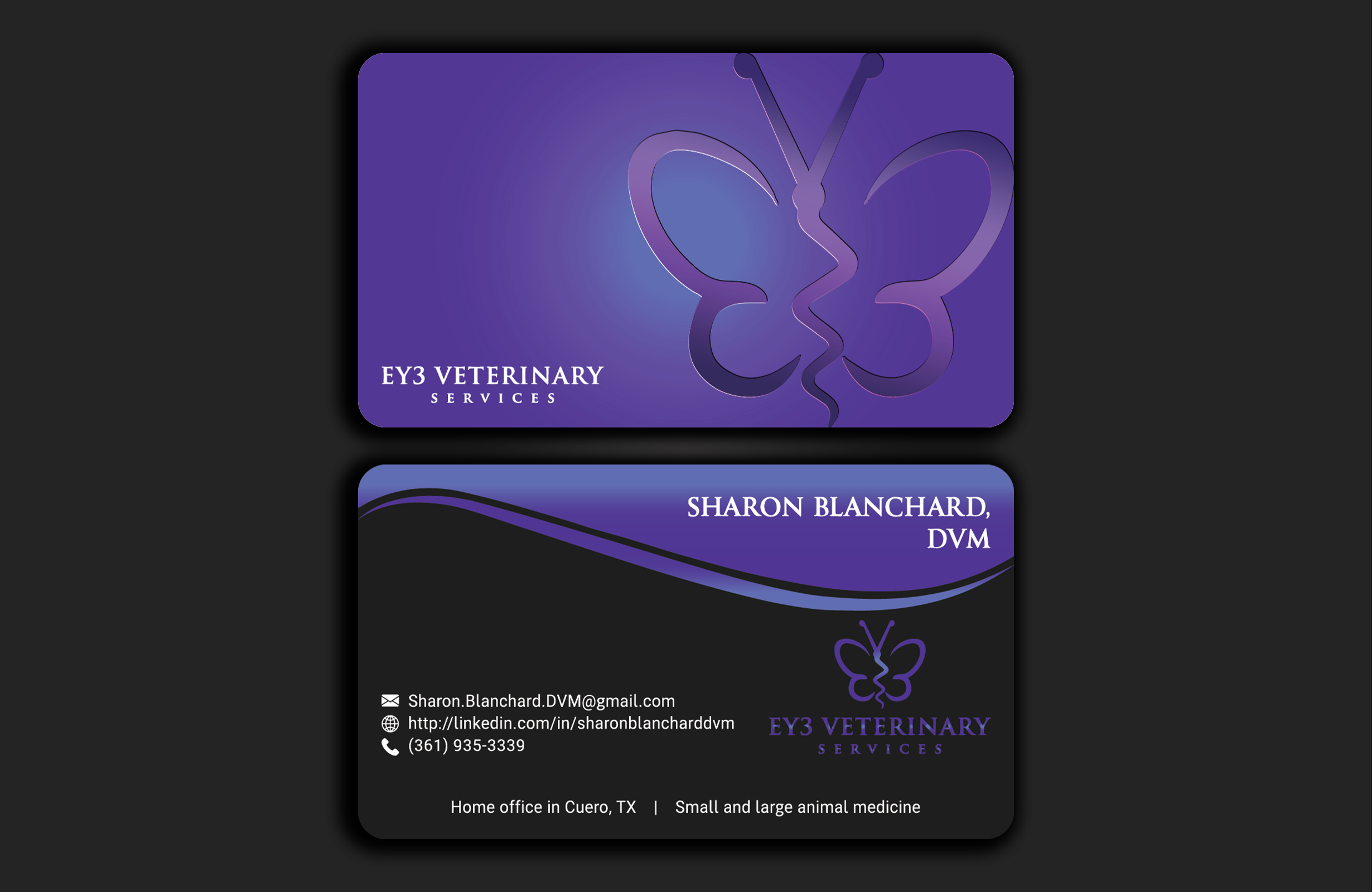 Diseño de Tarjeta de Presentación por DesignerShahadat para EY3 Veterinary Services | Diseño #33225755