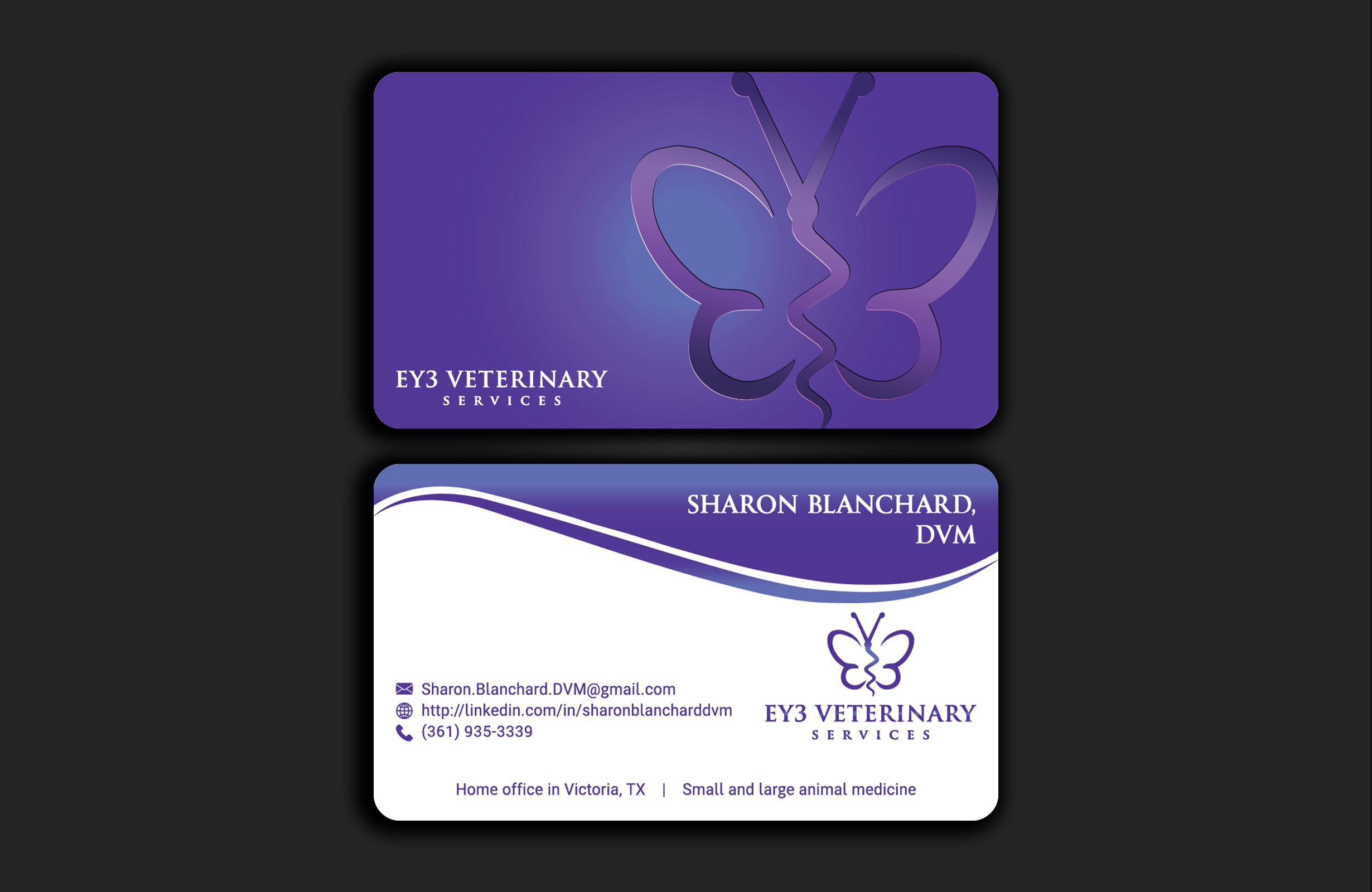Business Card Design by DesignerShahadat for EY3 Veterinary Services | Design #33251260