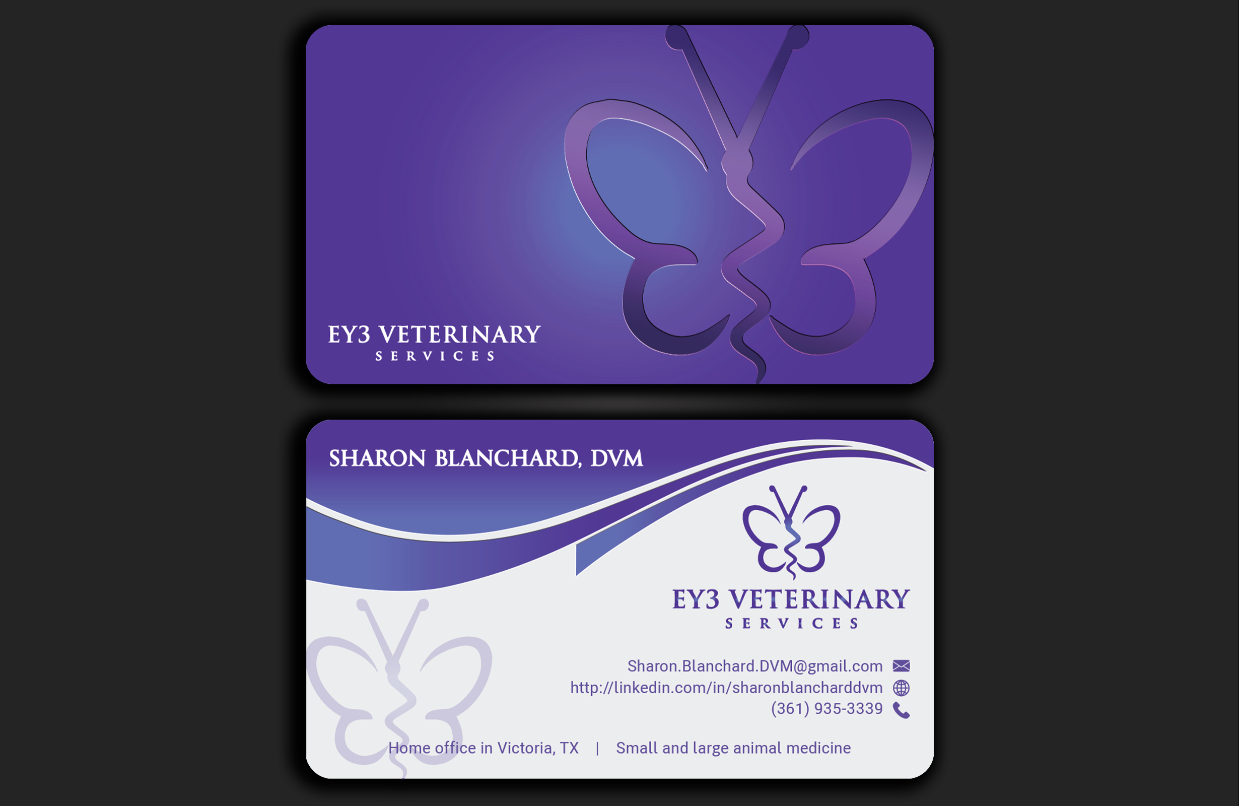 Visitenkarten-Design von DesignerShahadat für EY3 Veterinary Services | Design: #33316026