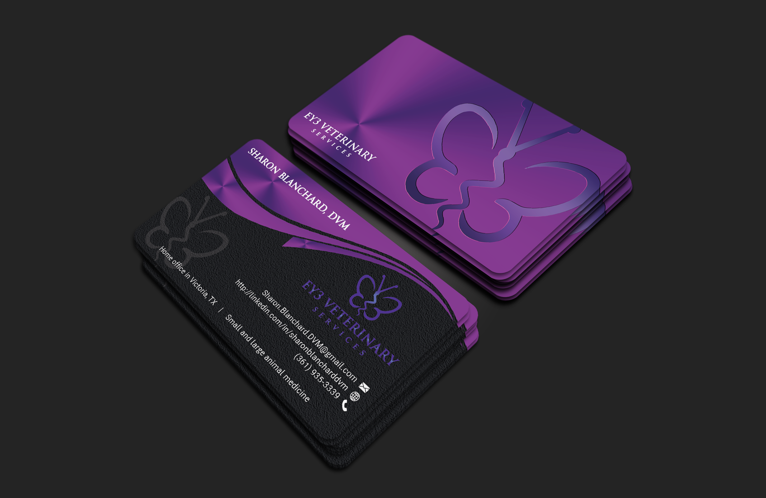 Diseño de Tarjeta de Presentación por DesignerShahadat para EY3 Veterinary Services | Diseño #33316419