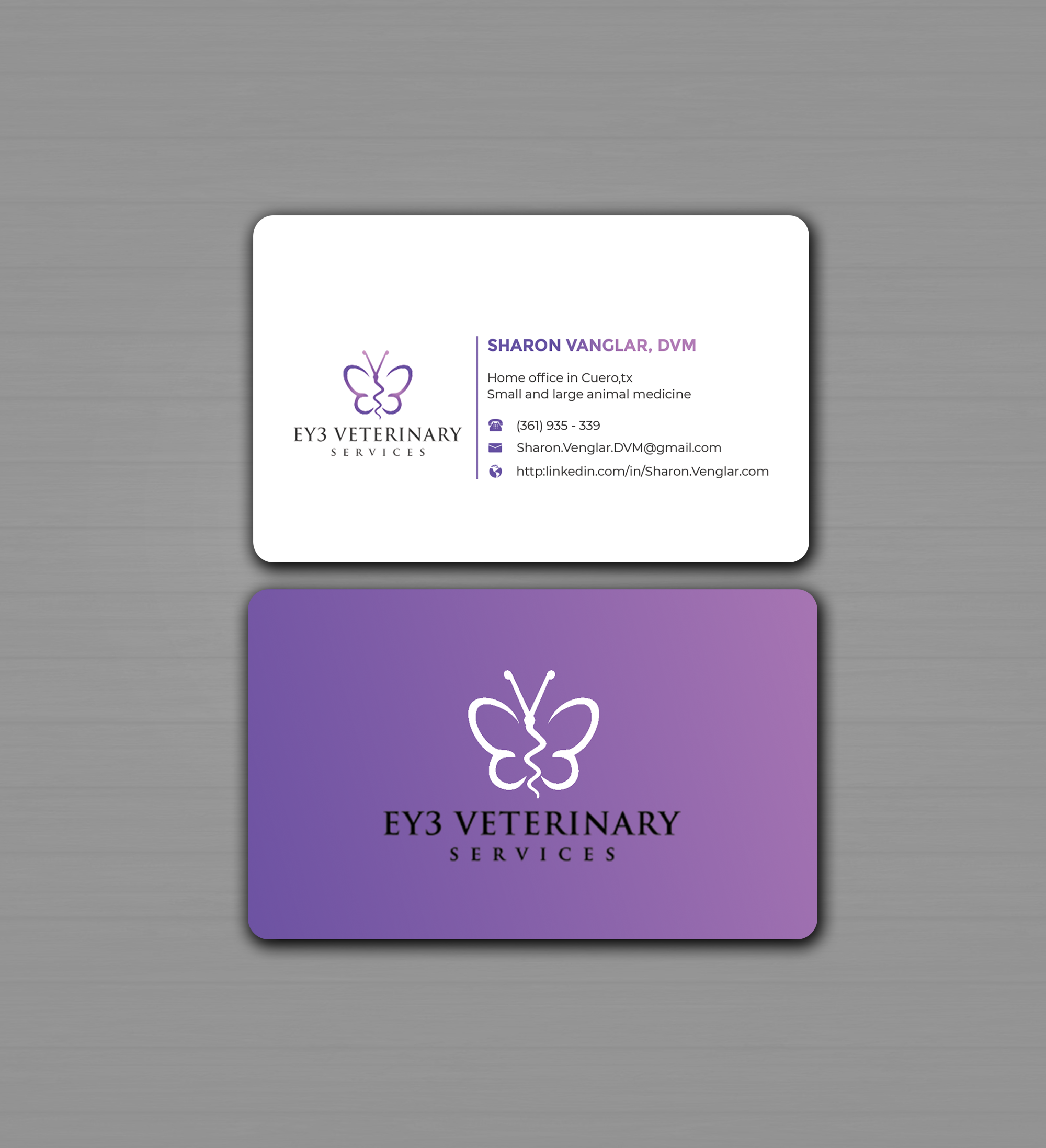 Business Card Design by Innovative Graphix for EY3 Veterinary Services | Design #33198584