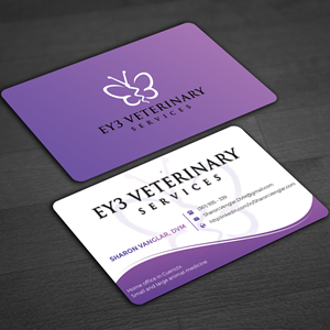 Business Card Design by Innovative Graphix for EY3 Veterinary Services | Design: #33198586