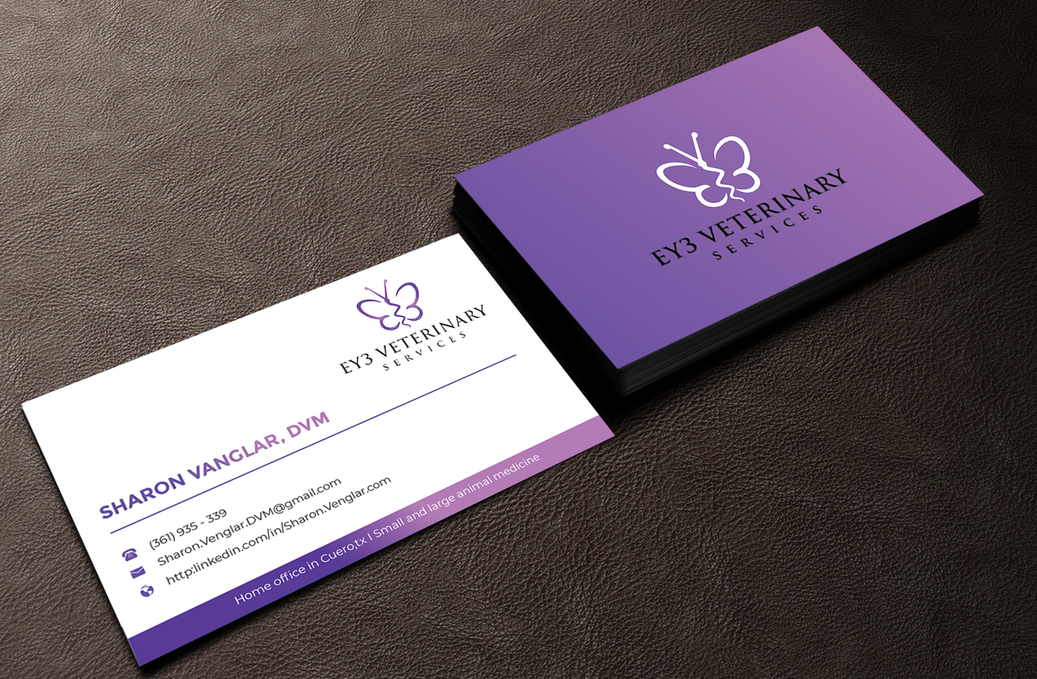 Business Card Design by Innovative Graphix for EY3 Veterinary Services | Design #33199035