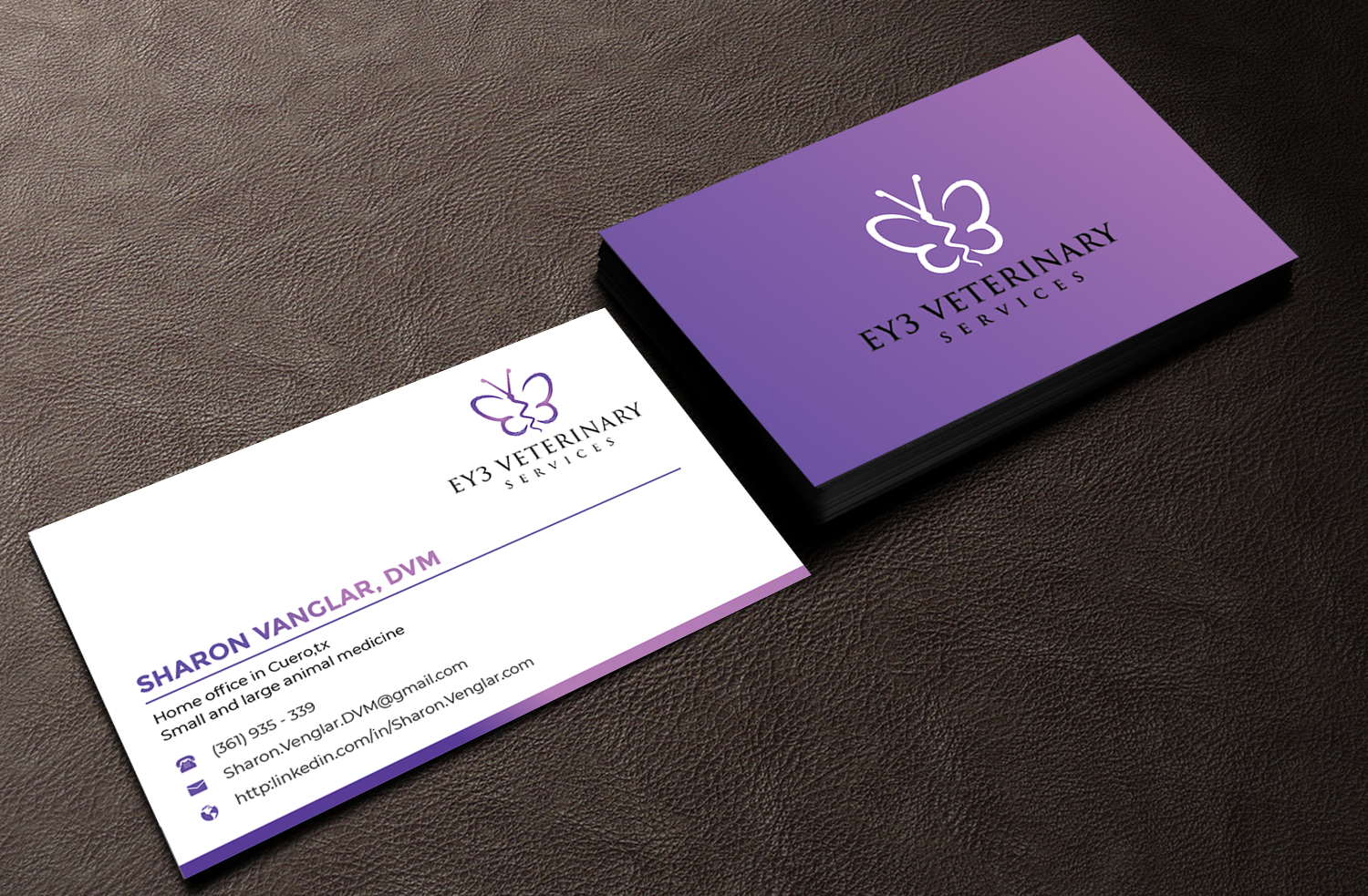 Business Card Design by Innovative Graphix for EY3 Veterinary Services | Design #33199037