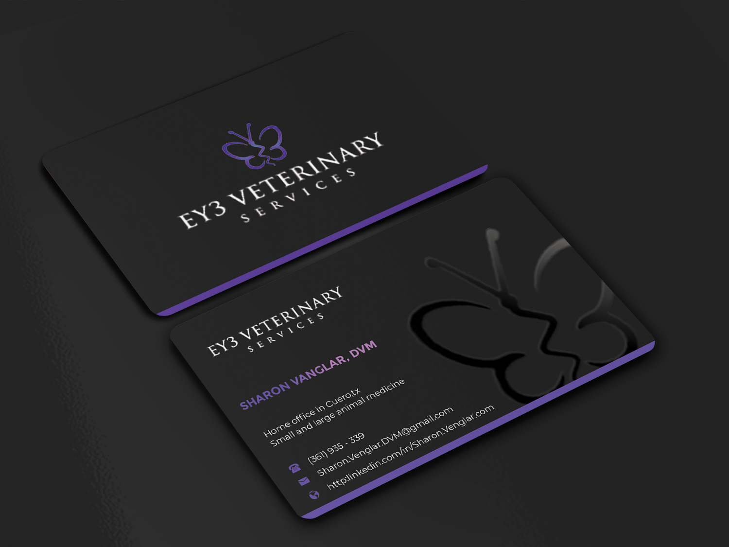 Business Card Design by Innovative Graphix for EY3 Veterinary Services | Design #33200295
