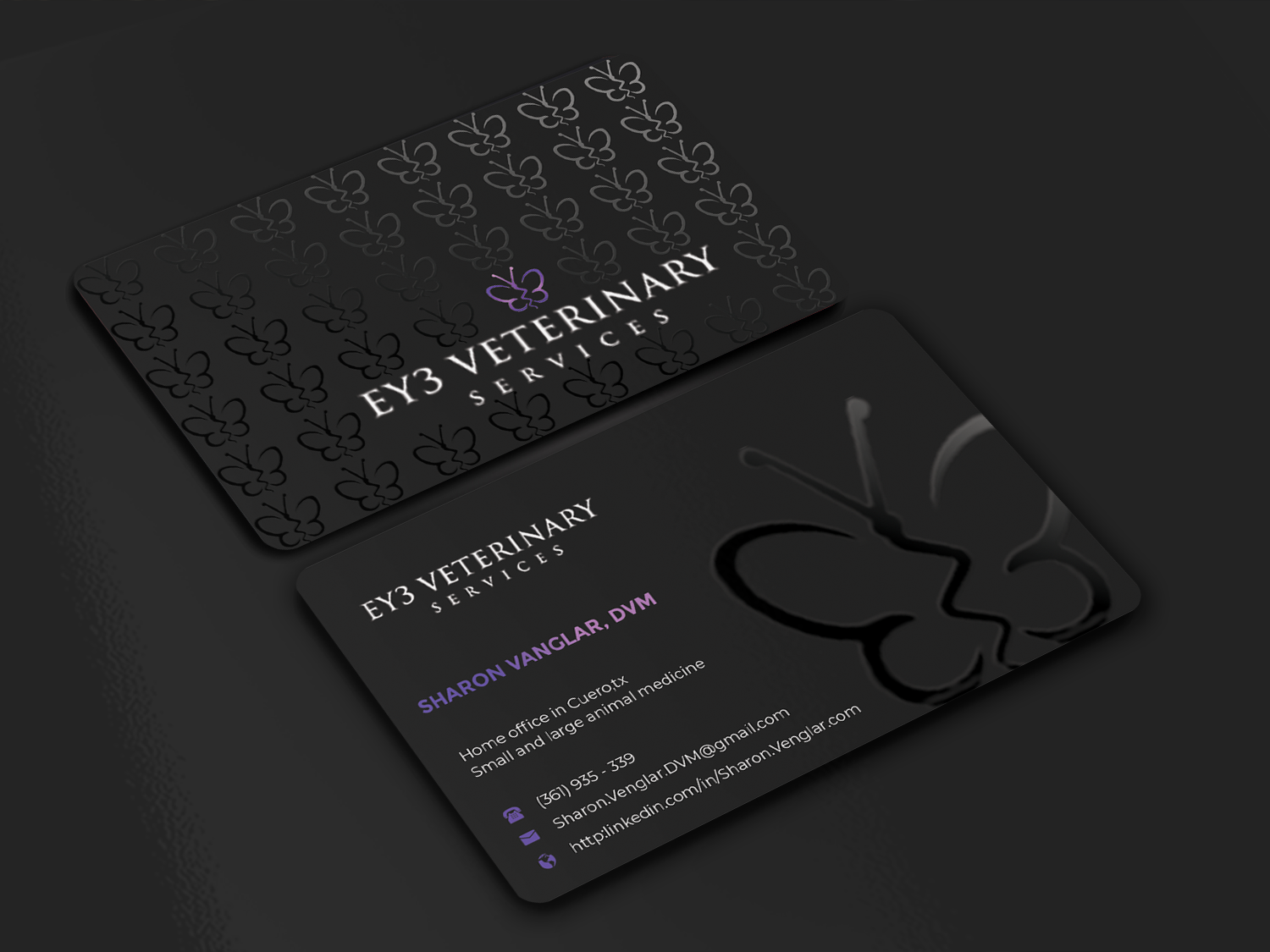 Business Card Design by Innovative Graphix for EY3 Veterinary Services | Design #33200297